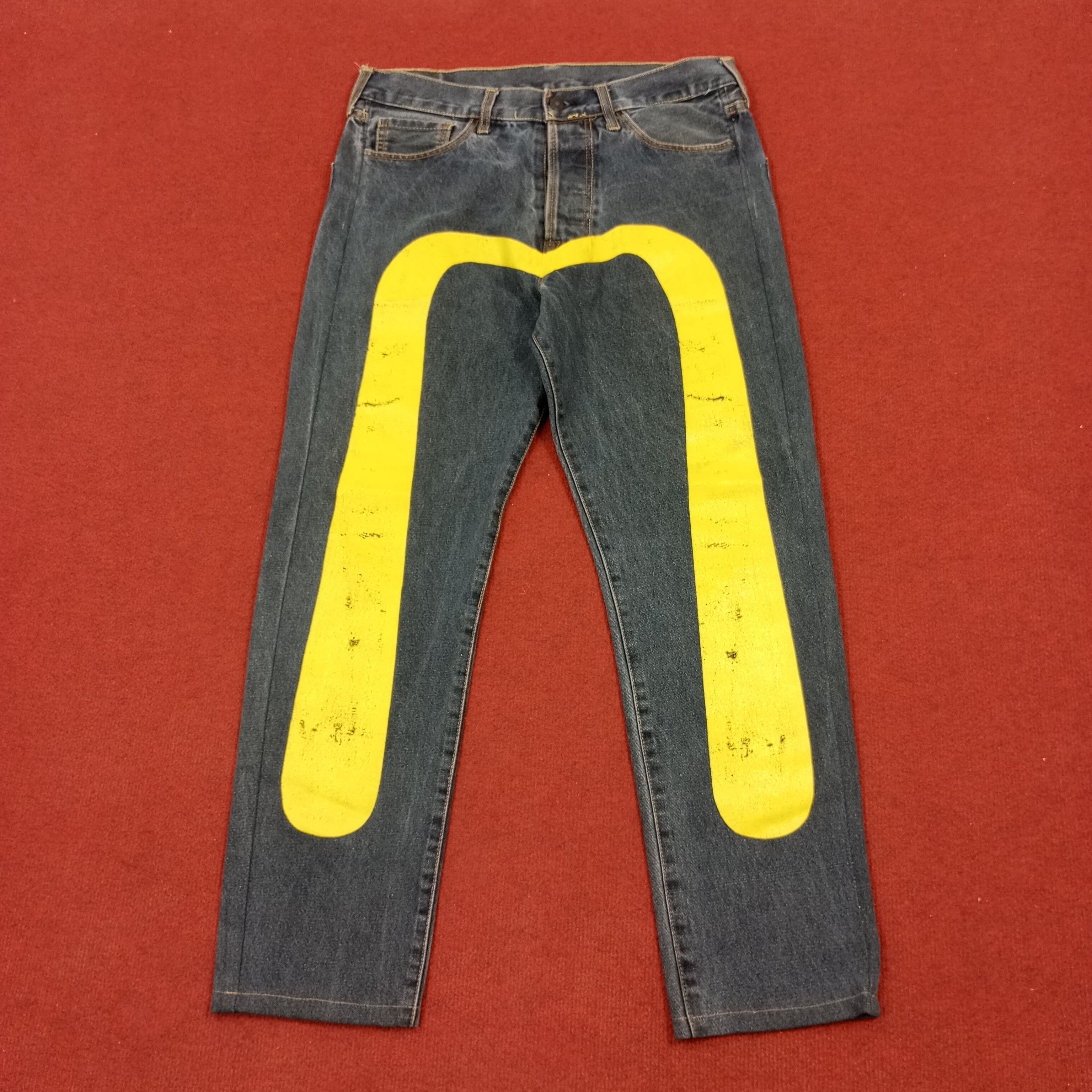 Japanese Brand Evisu Japanese Brand Fashion Style Custom Daicock jeans Size US 33 - 1 Thumbnail