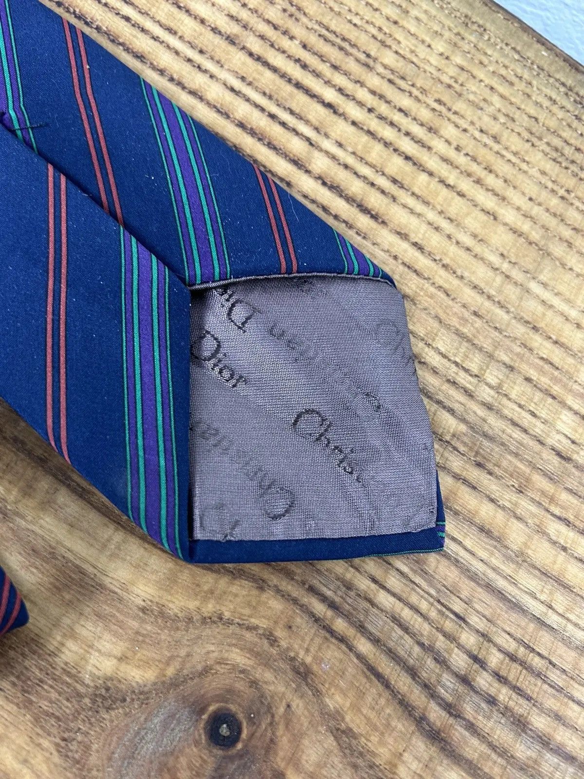 Christian Dior Monsieur Vintage Christian Dior Monsieur Striped Tie Size ONE SIZE - 4 Thumbnail
