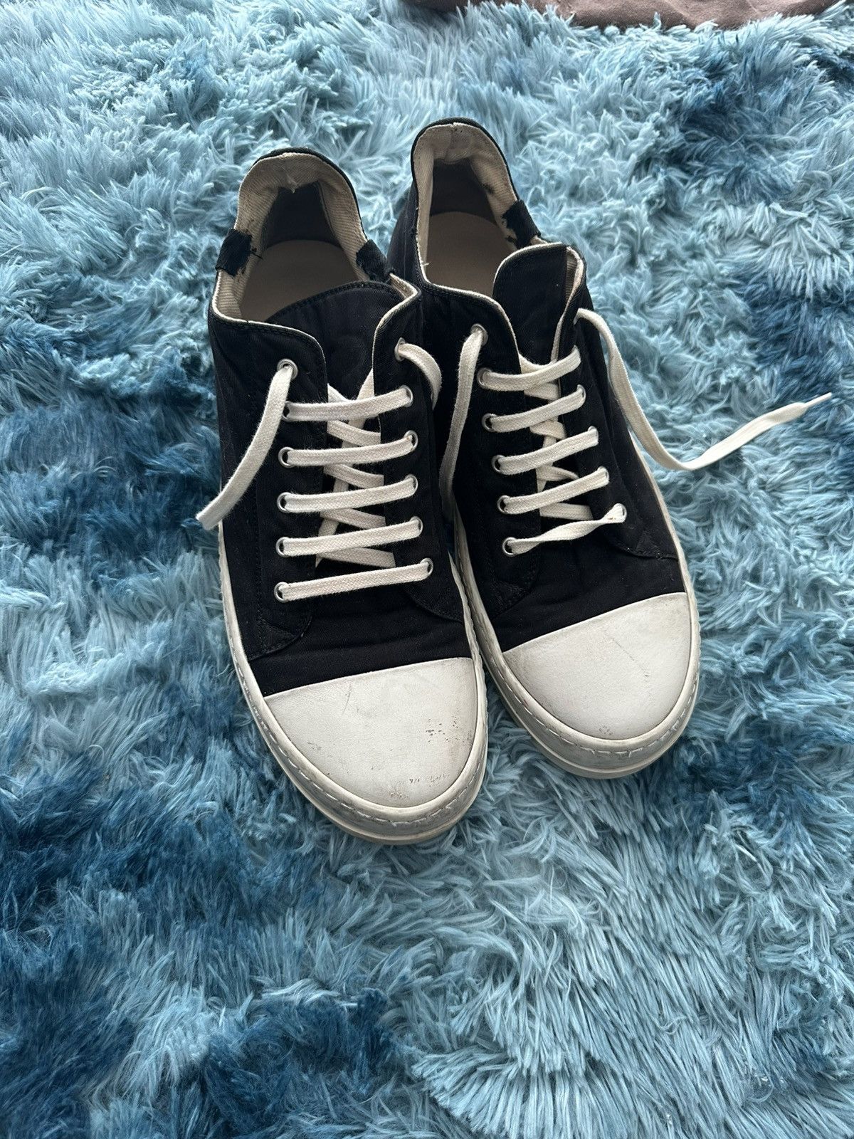 Rick Owens Drkshdw Rick Owens DRKSHDW ramones low top Size US 10 / EU 43 - 1 Thumbnail