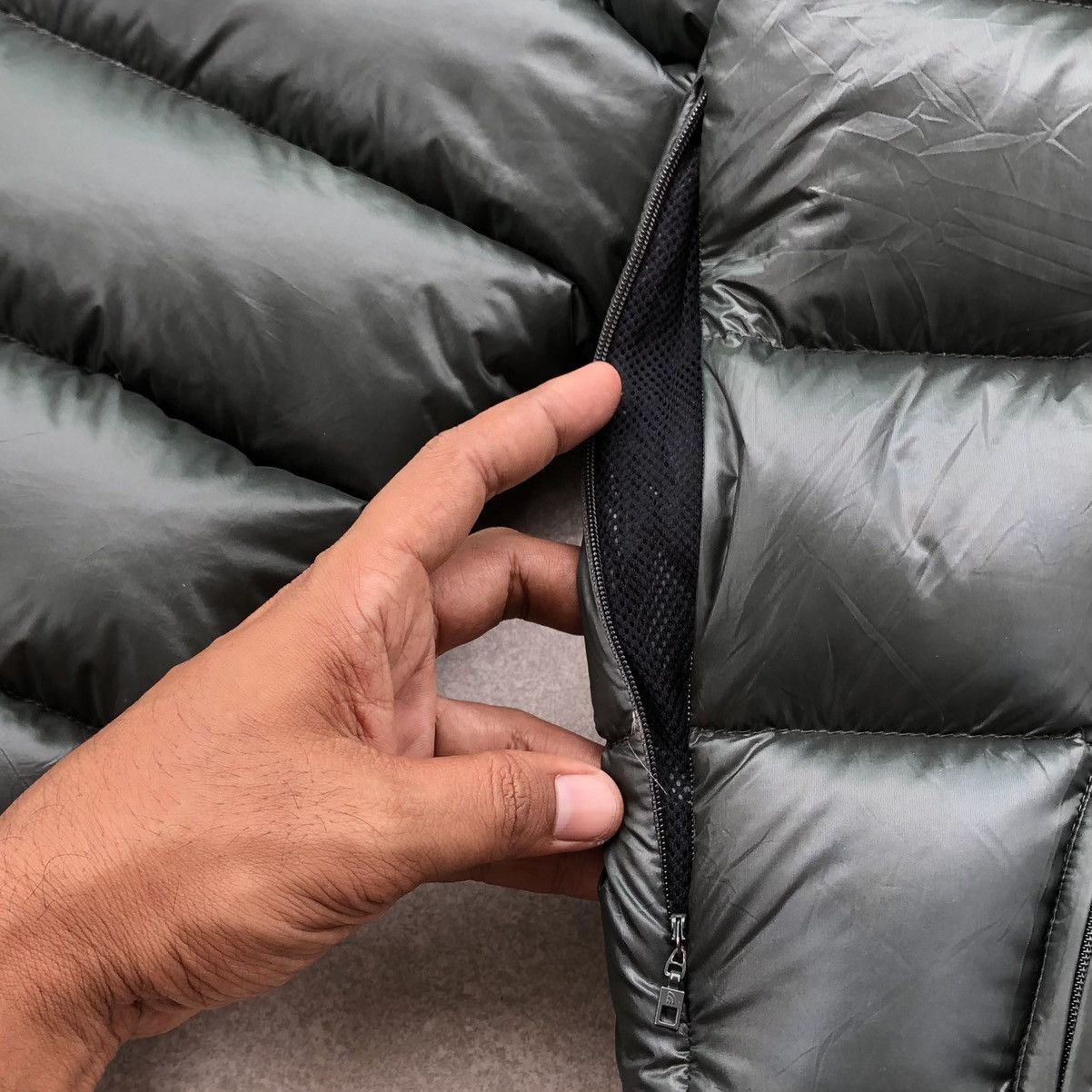 The North Face The North Face Down Jacket Full Zip Hood Green [XL] Size US XL / EU 56 / 4 - 9 Thumbnail