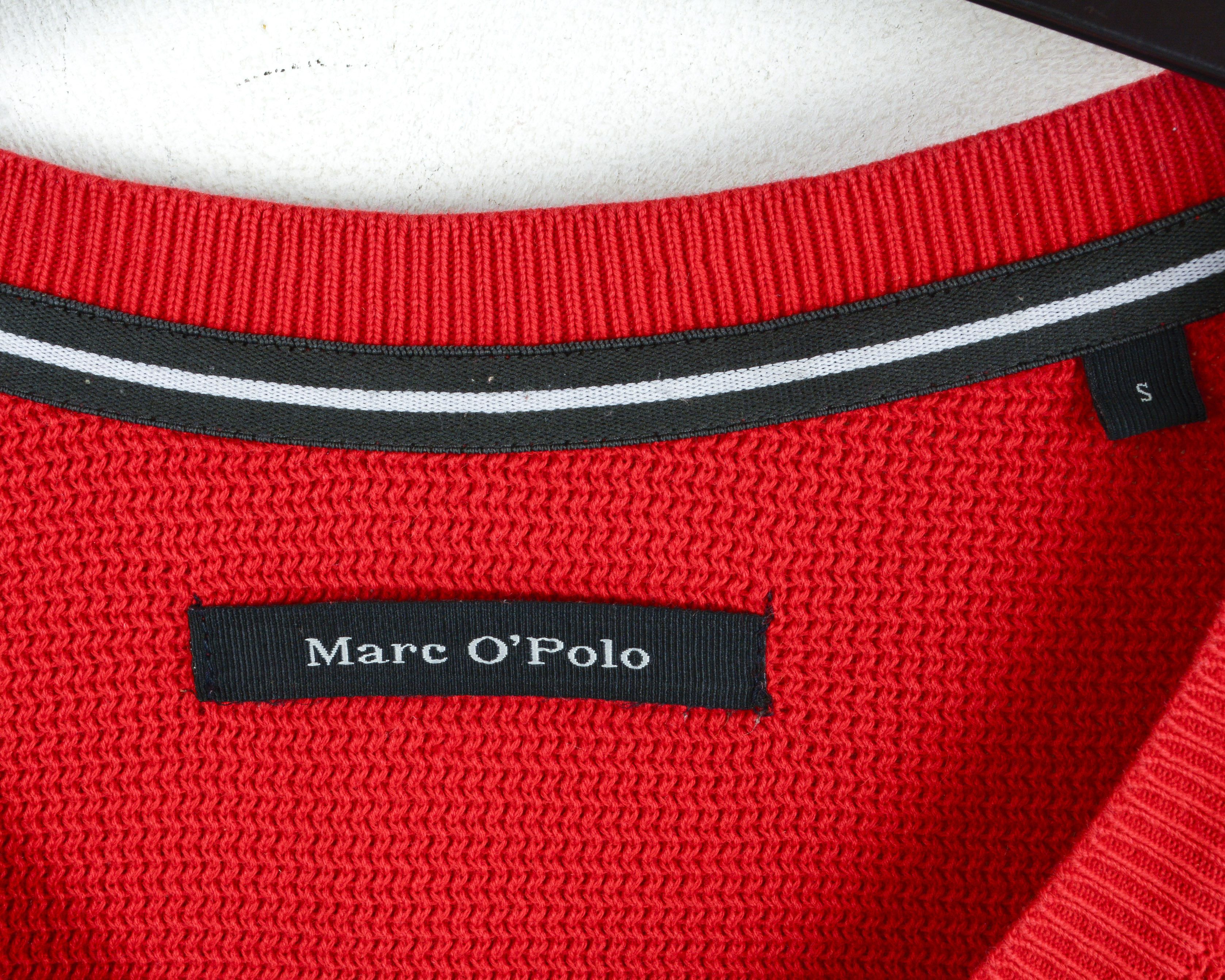 Marc O'Polo Pullover Sweater Sweatshirt Red V-neck Cotton Long Sleeve Size US S / EU 44-46 / 1 - 3 Thumbnail