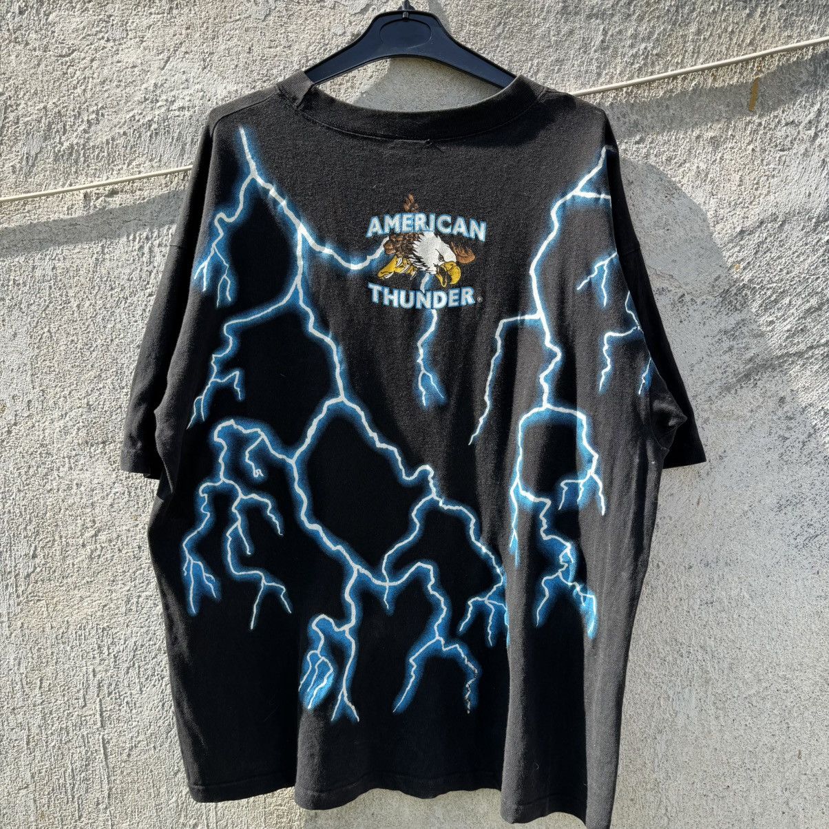 Japanese Brand × Vintage Vintage American Thunder Death Cowboy Lightning OG 90s Tees Size US L / EU 52-54 / 3 - 4 Thumbnail