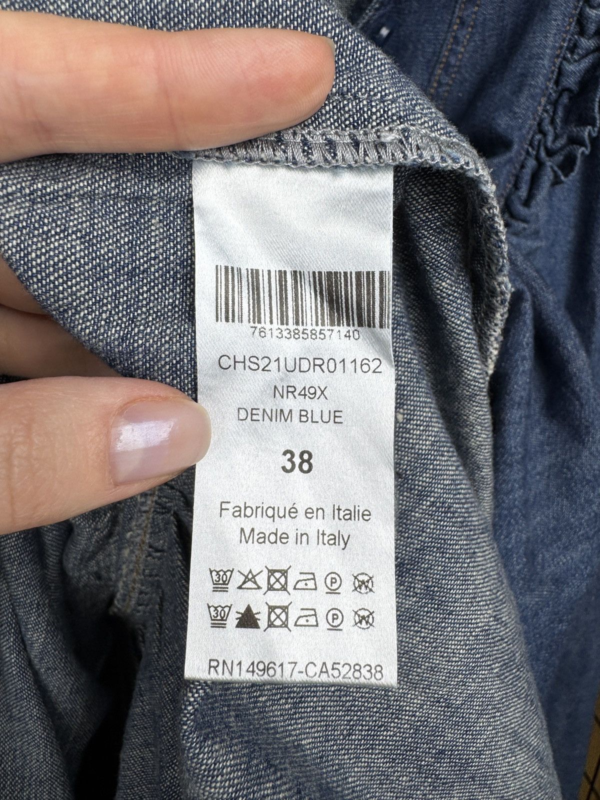 See by Chloe SEE BY CHLOÉ Ruffled Trimmed Denim Mini Dress sz 38 Size XS / US 0-2 / IT 36-38 - 11 Thumbnail