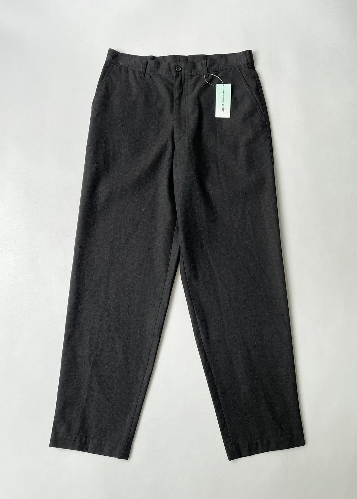 Comme des Garcons Black Cotton Check Print Trousers Size US 32 / EU 48 - 1 Thumbnail