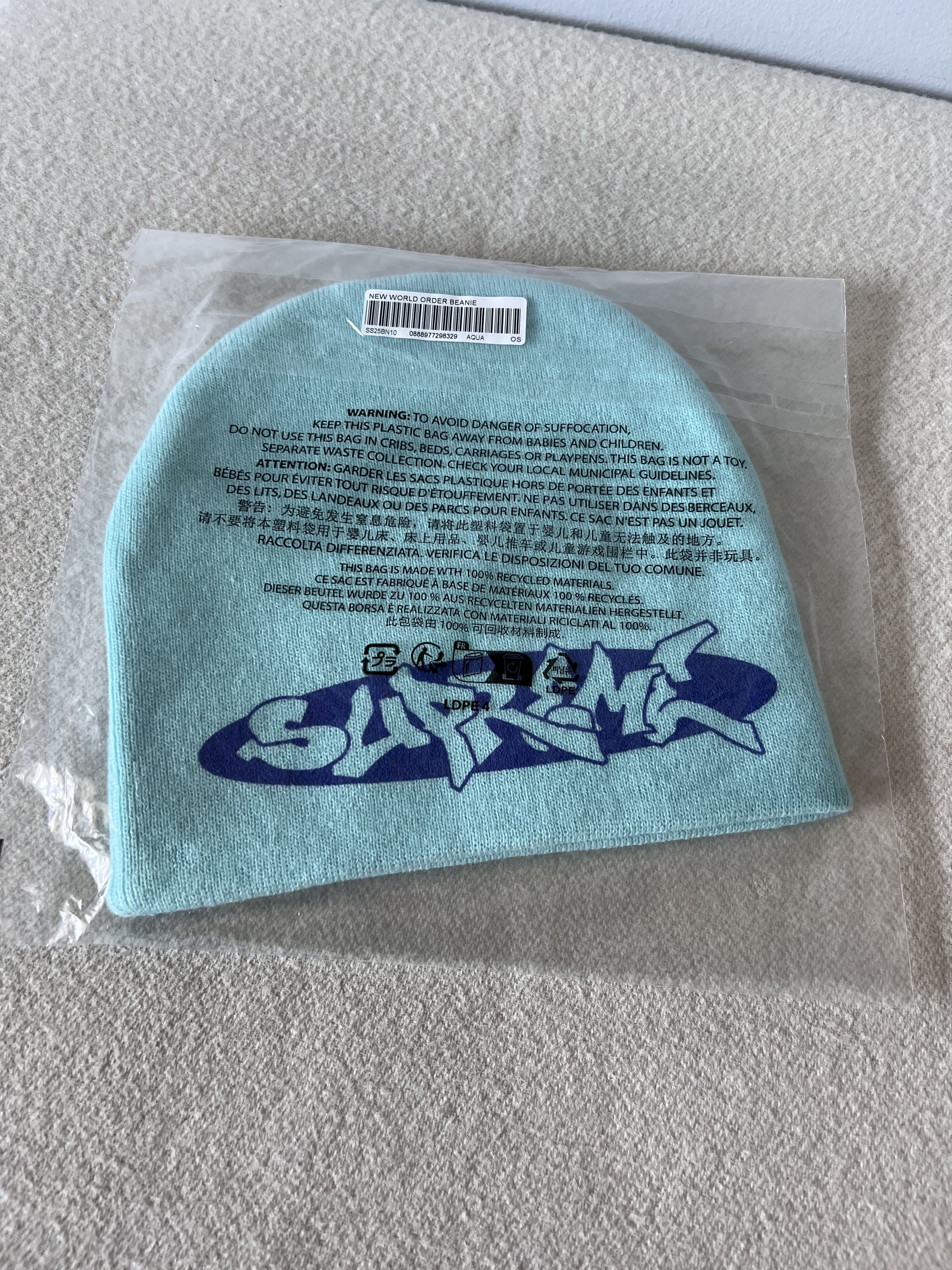 Supreme Supreme New World Order Skullcap Beanie in Aqua Blue Size ONE SIZE - 2 Thumbnail