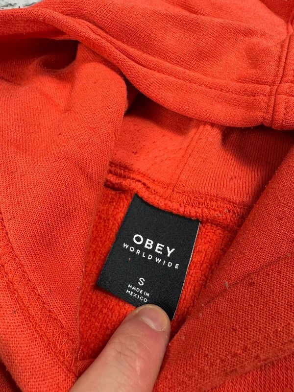 Obey Obey orange S logo skate hoodie Size US S / EU 44-46 / 1 - 5 Thumbnail