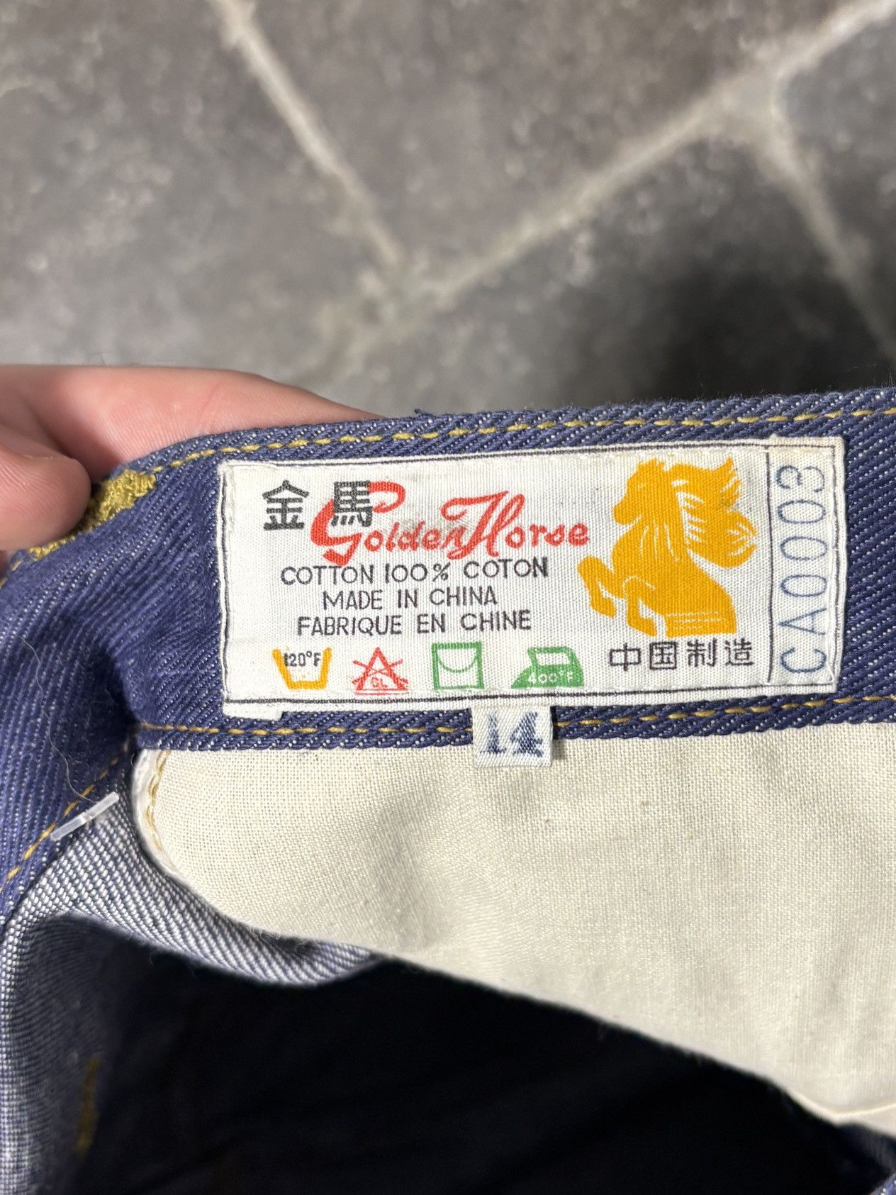 Vintage 1970s Vintage Dark Wash Denim Jeans Golden Horse Flared 70s Size 26" / US 2 / IT 38 - 6 Thumbnail