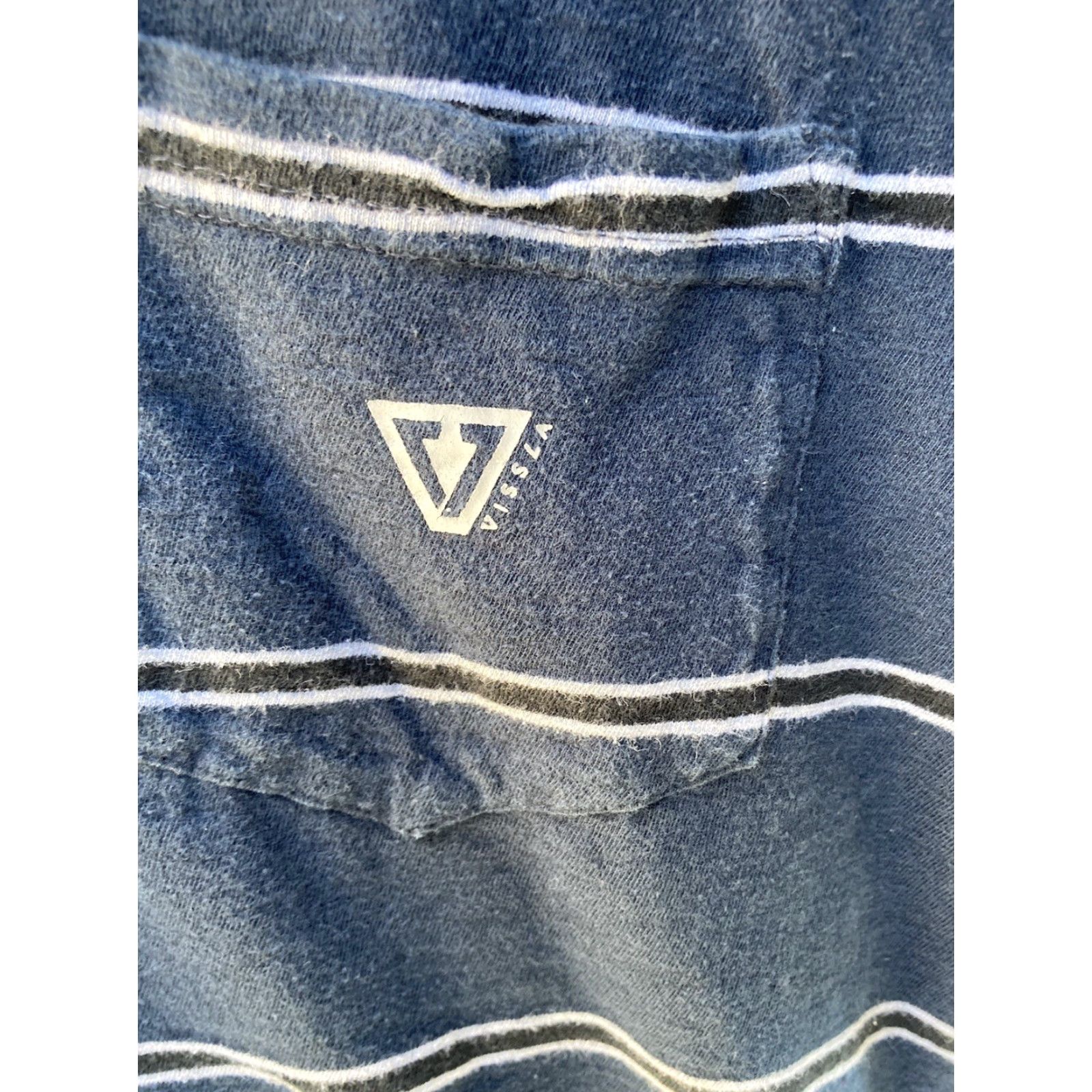 Vissla VISSLA Shirt Mens Blue Striped Pocket T-Shirt Size US M / EU 48-50 / 2 - 2 Thumbnail