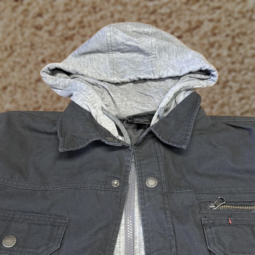 Dickies Dickies Jacket Mens Medium Black Hooded Canvas Quilted Lined Parka Workwear Jacket Size US M / EU 48-50 / 2 - 1 Thumbnail