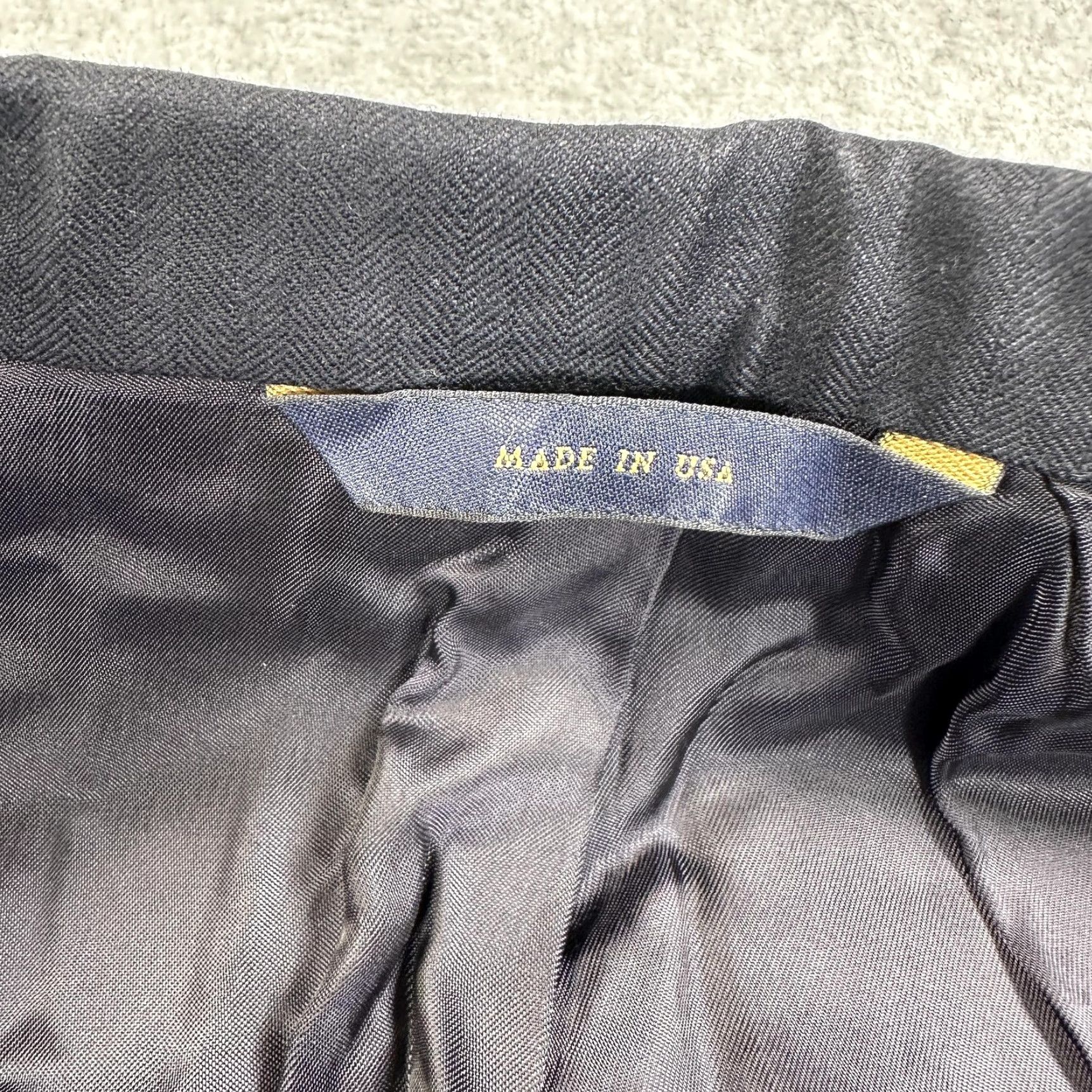 Brooks Brothers Brooks Brothers Blazer Sport Coat Mens 46 Blue Wool Loro Piana Two Button Size 46R - 4 Thumbnail