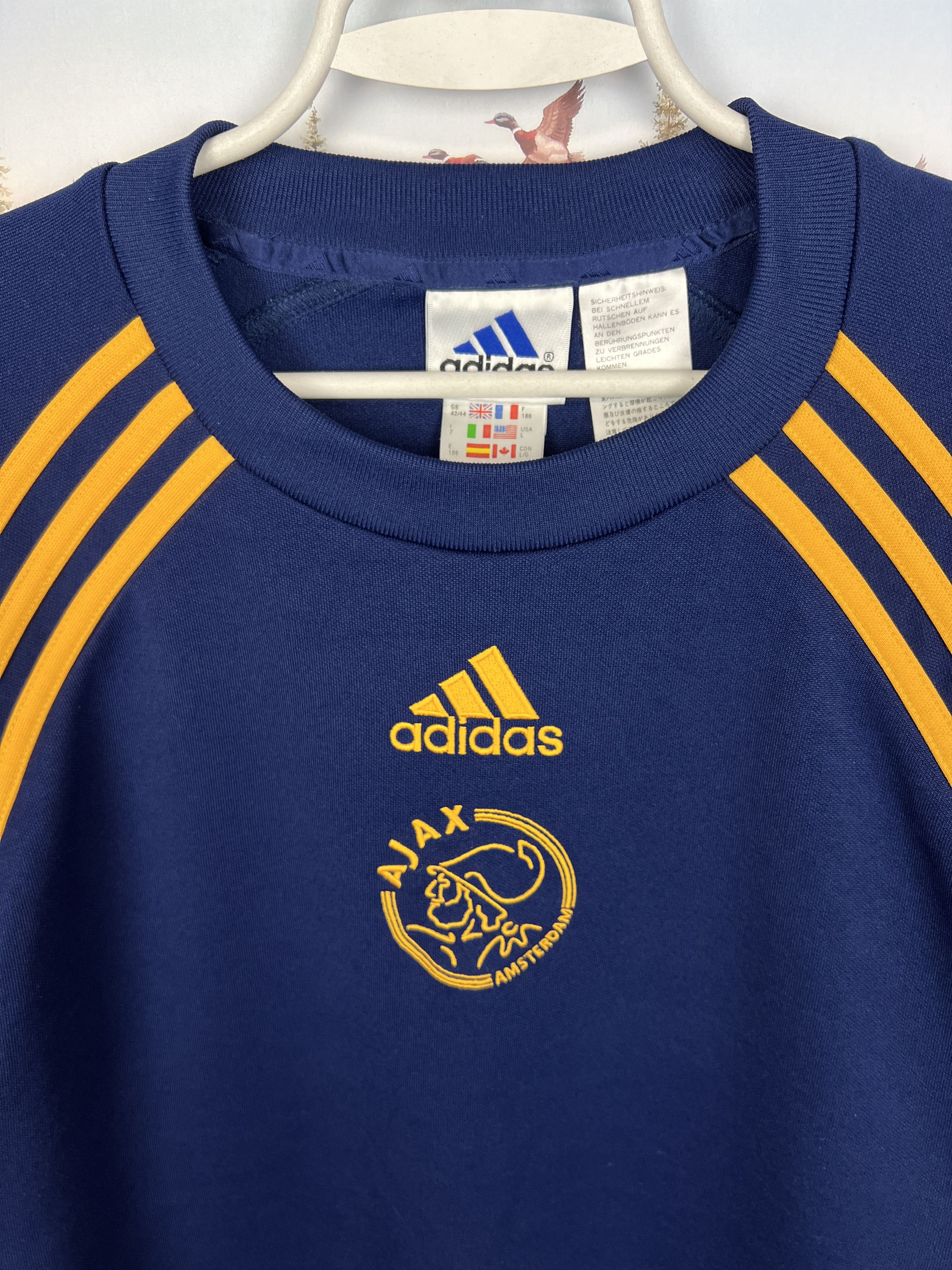 Adidas Vintage 90's Adidas Ajax Amsterdam Football Sweatshirt Size US L / EU 52-54 / 3 - 3 Thumbnail