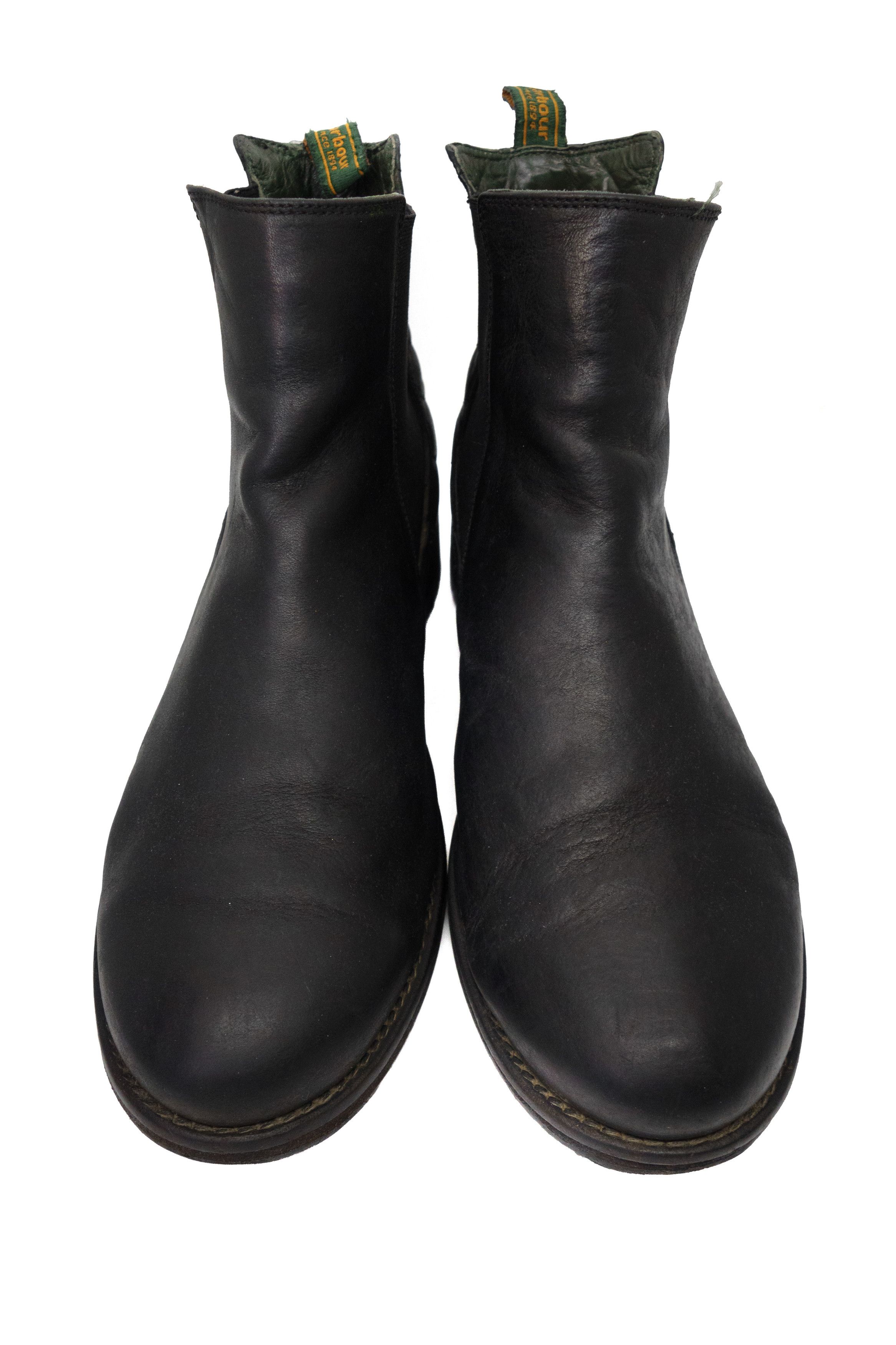 Barbour Amble Quilted Leather Chelsea Boots Tartan Lining Size US 10.5 / IT 40.5 - 4 Thumbnail
