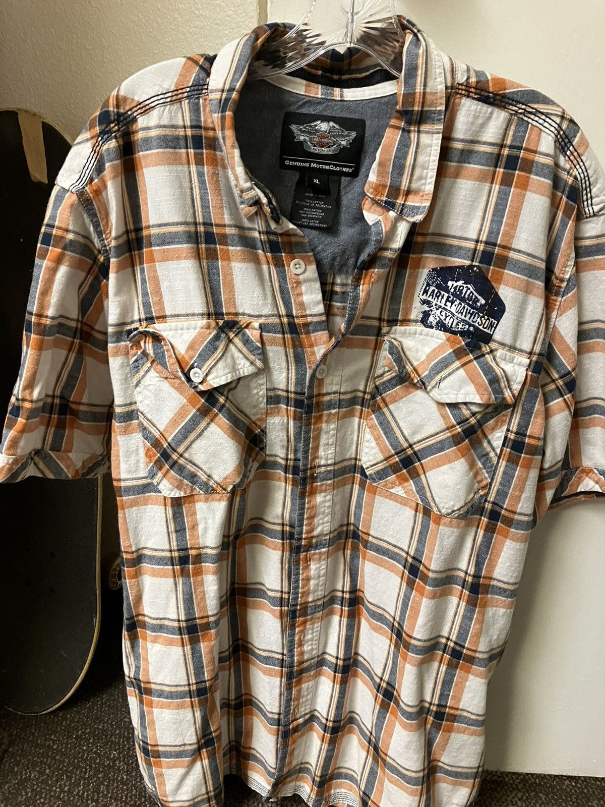 Harley Davidson × Vintage Harley Davidson flannel from the 2000s Size US XL / EU 56 / 4 - 1 Thumbnail
