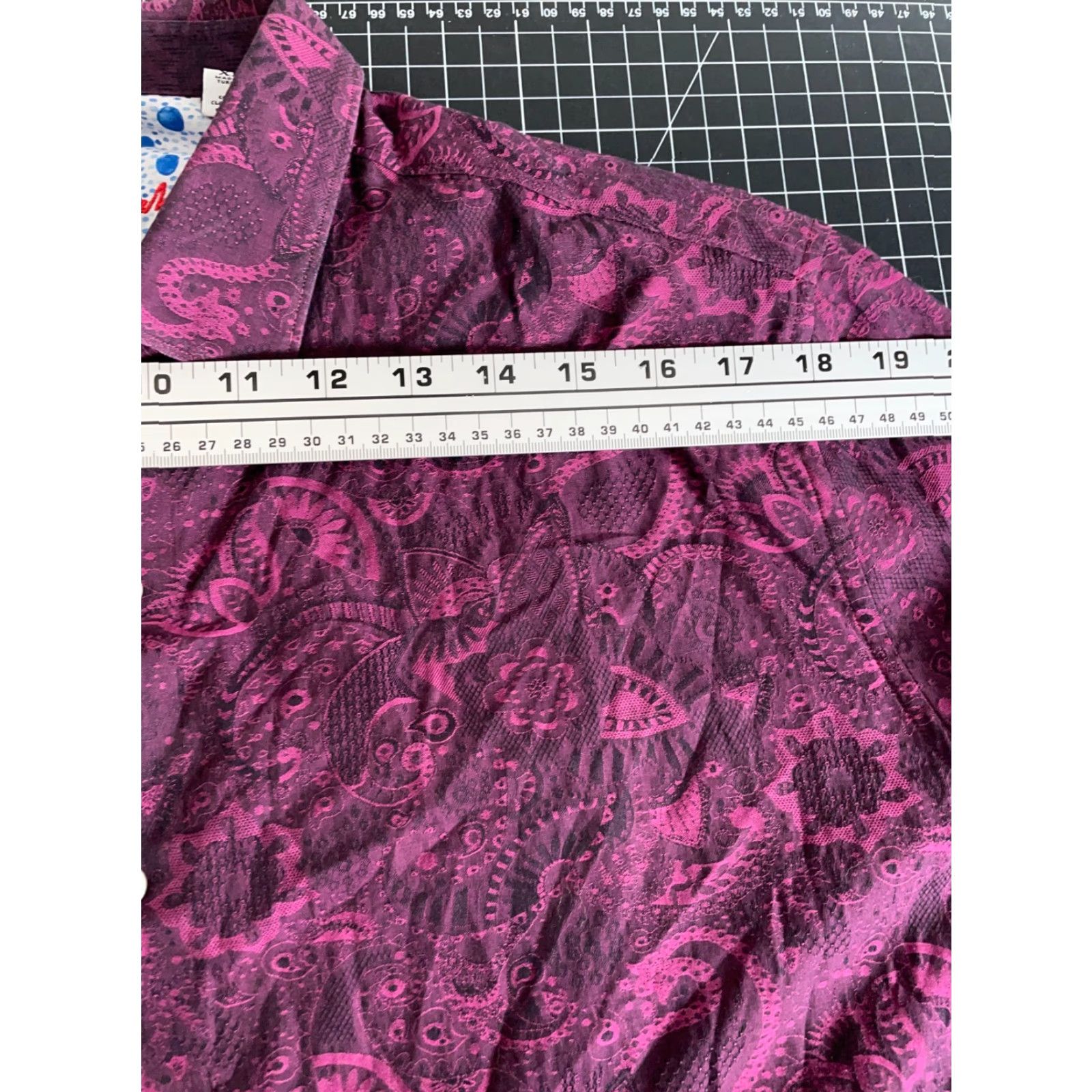 Robert Graham Robert Graham Paisley Pattern Shirt Men's XL Purple Pink Cotton Dot Flip Cuff Shirt Size US XL / EU 56 / 4 - 7 Thumbnail