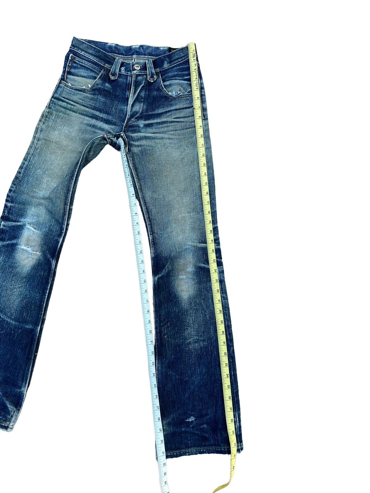 Freewheelers Trashed West Ride Japan Thick Denim Bootcut Jeans Size US 28 / EU 44 - 5 Thumbnail