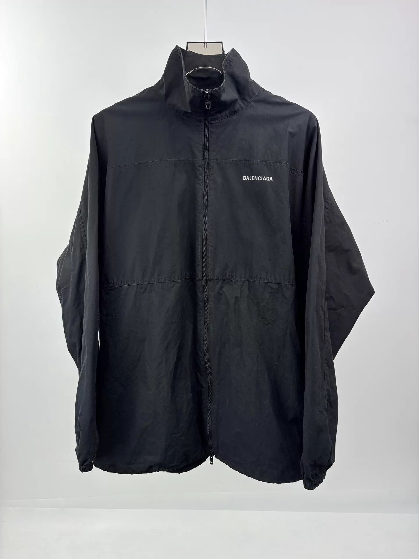 Balenciaga BALENCIAGA Logo Print Windbreaker Jacket Size US XXS / EU 40 - 1 Thumbnail