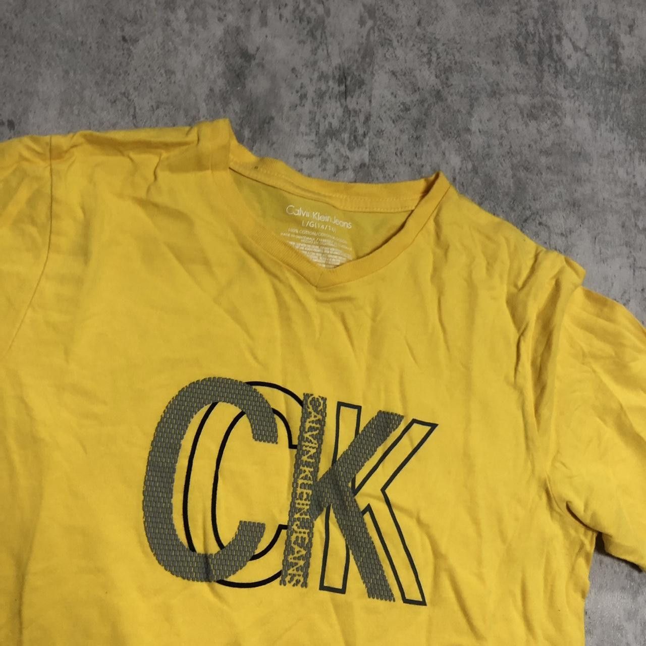 Calvin Klein Calvin Klein yellow T-shirt cool loud rap Size US M / EU 48-50 / 2 - 2 Thumbnail