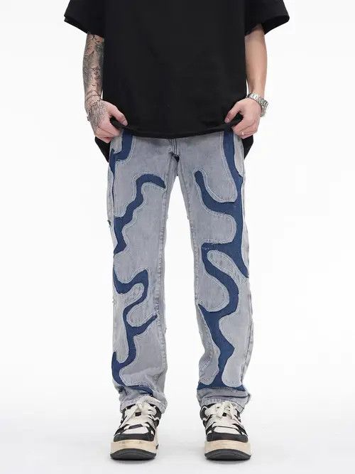 VIBE High street patchwork contrasting color bombshell jeans Size US 30 / EU 46 - 4 Thumbnail