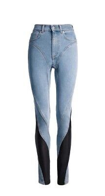 H&M × Mugler Mugler x H&M Denim Jeans size 2 Size 26" / US 2 / IT 38 - 1 Preview