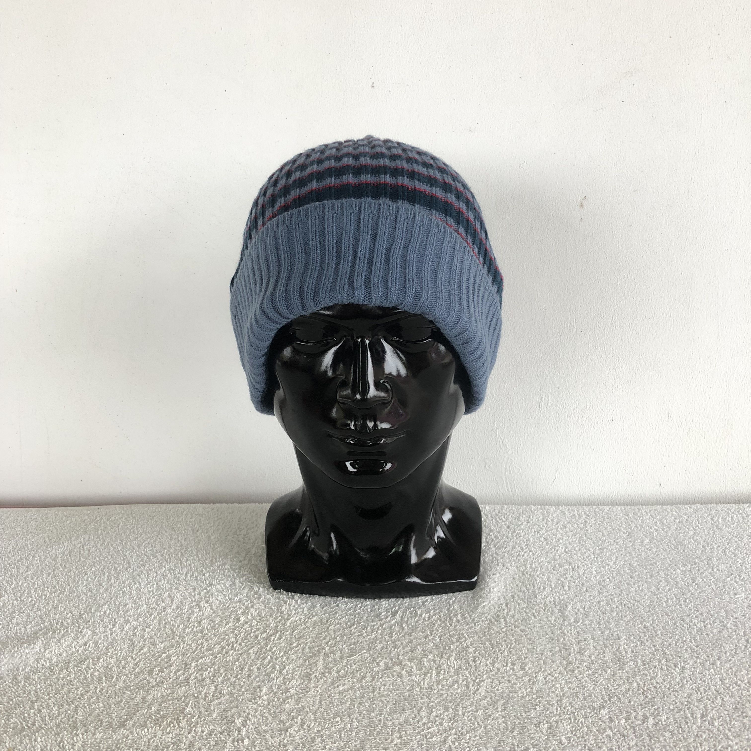 Japanese Brand Vintage 90s NONATIVE Striped Beanie Snow Caps Hats Size ONE SIZE - 2 Thumbnail