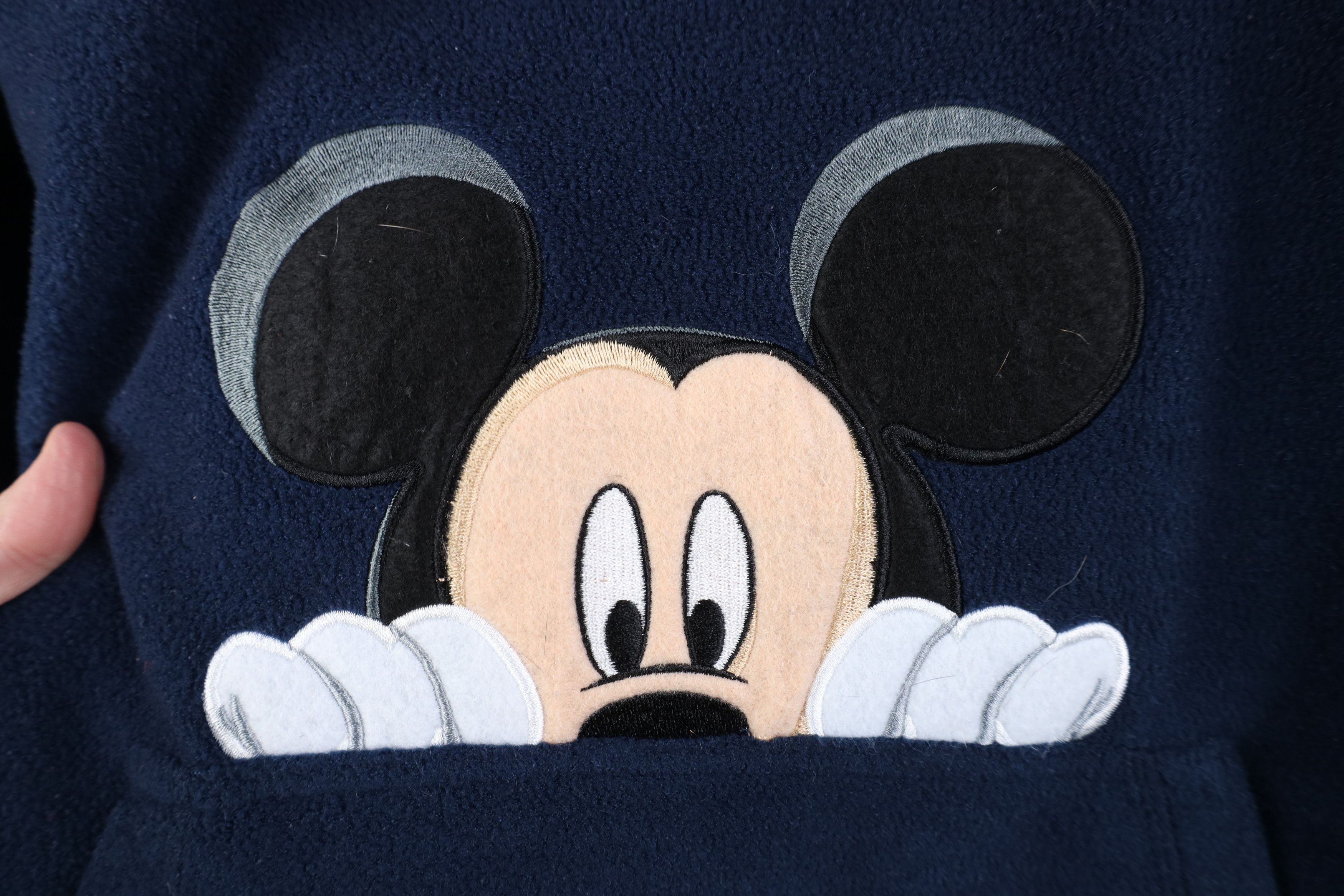 Disney Vintage Disney Mickey Mouse Zip Fleece Hoodie Sweatshirt Size XL / US 12-14 / IT 48-50 - 5 Thumbnail