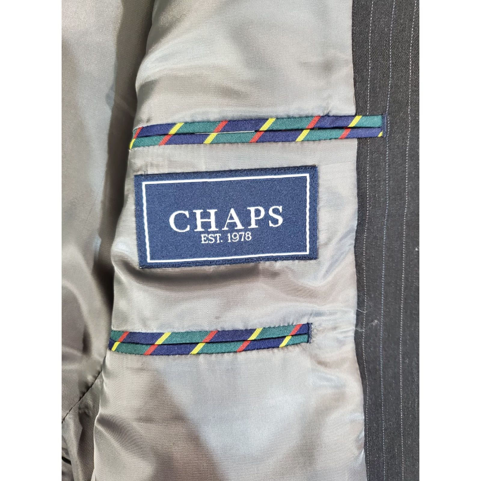 Chaps Chaps Ralph Lauren Signature Blazer Jacket Mens Size 42S Gray 100% Wool Sports Coat Size 42R - 4 Thumbnail
