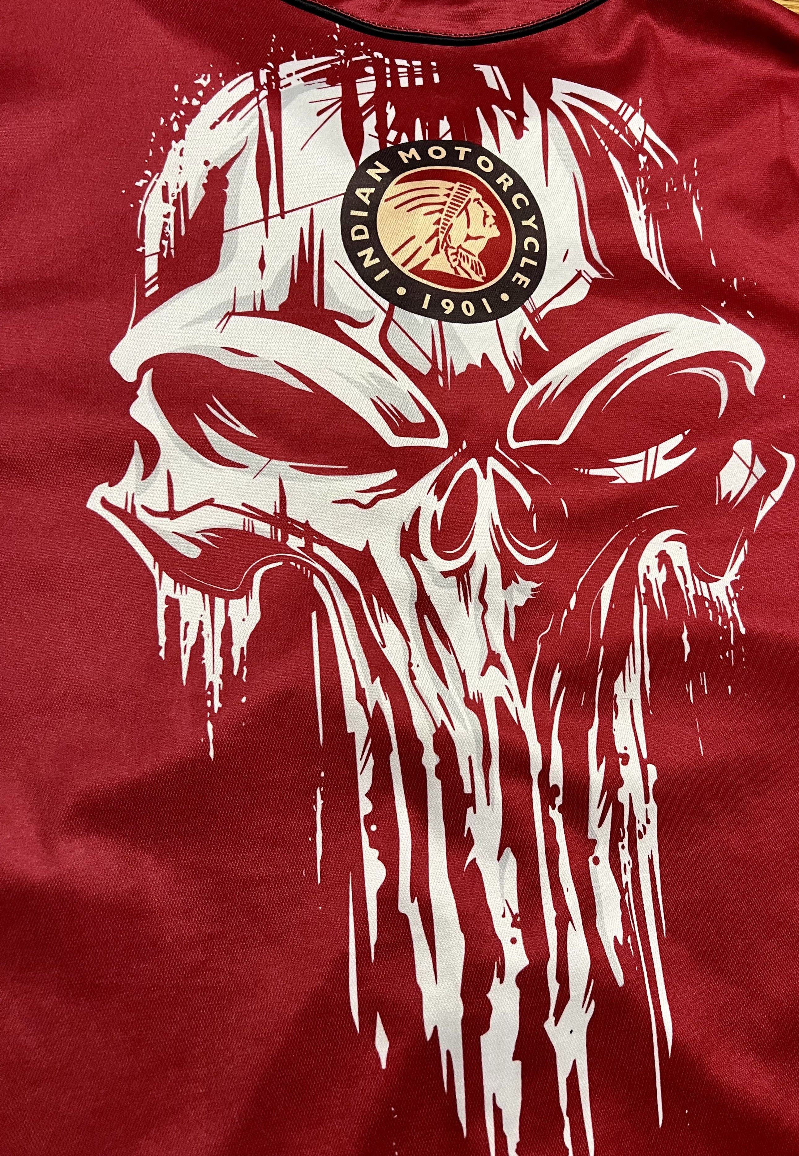 Other Indian Motorcycle Vintage Red Button Up Skull Vintage Jersey Size US L / EU 52-54 / 3 - 3 Thumbnail