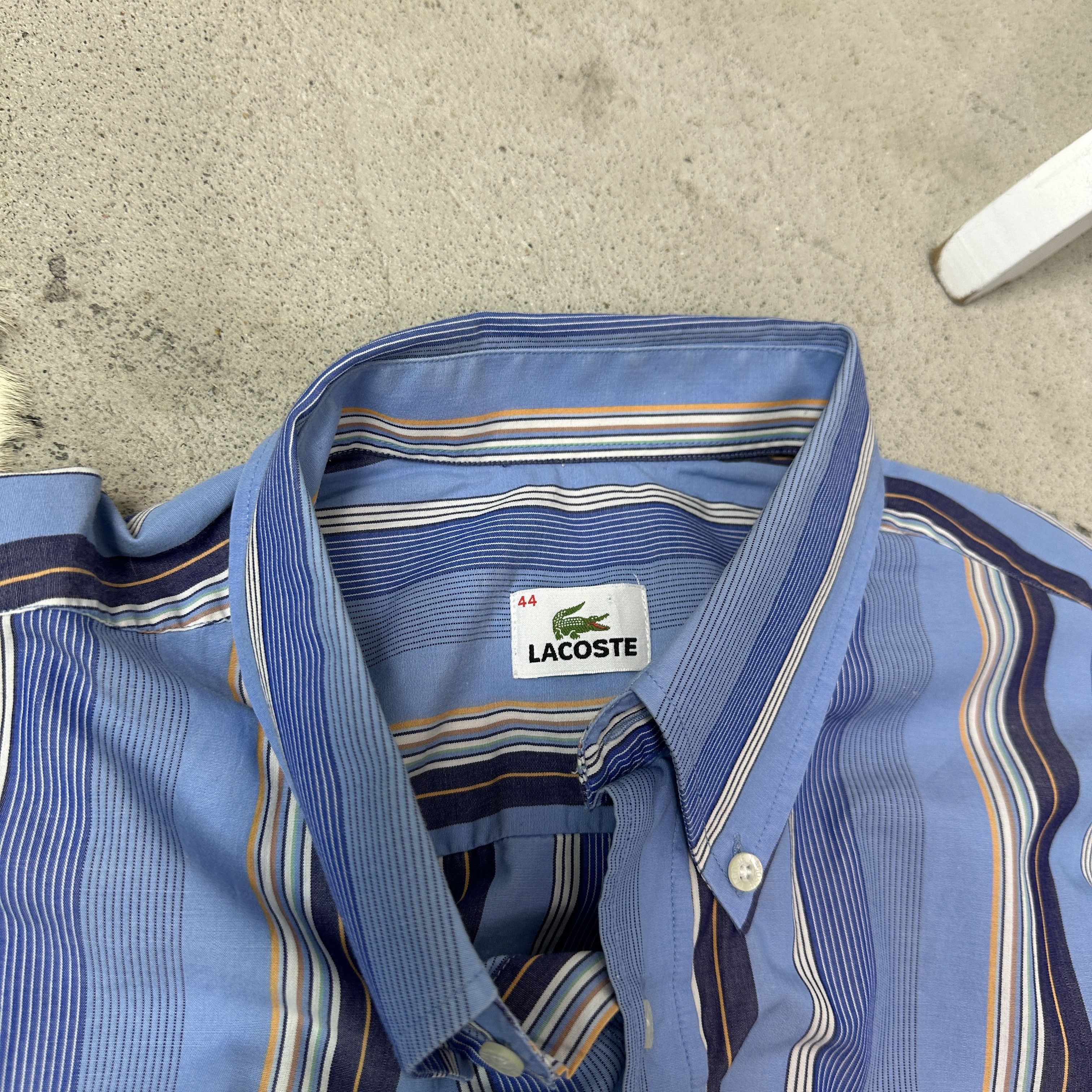 Lacoste Vintage Striped Preppy Button Up Lacoste Shirt 00s Size US XL / EU 56 / 4 - 2 Thumbnail