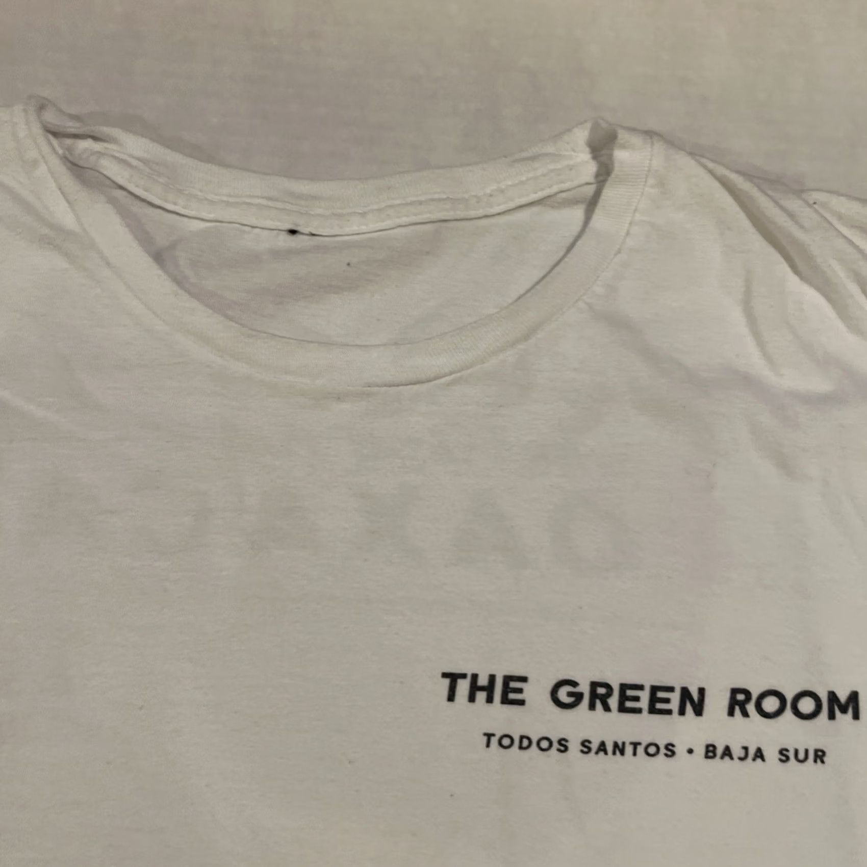 Vintage VINTAGE The Green Room Todos Santos Mexico Santiago Matatlan Surfer Shirt Large Men White Cotton Blend Graphic Print Beach California Nature Outdoor Size US L / EU 52-54 / 3 - 2 Thumbnail