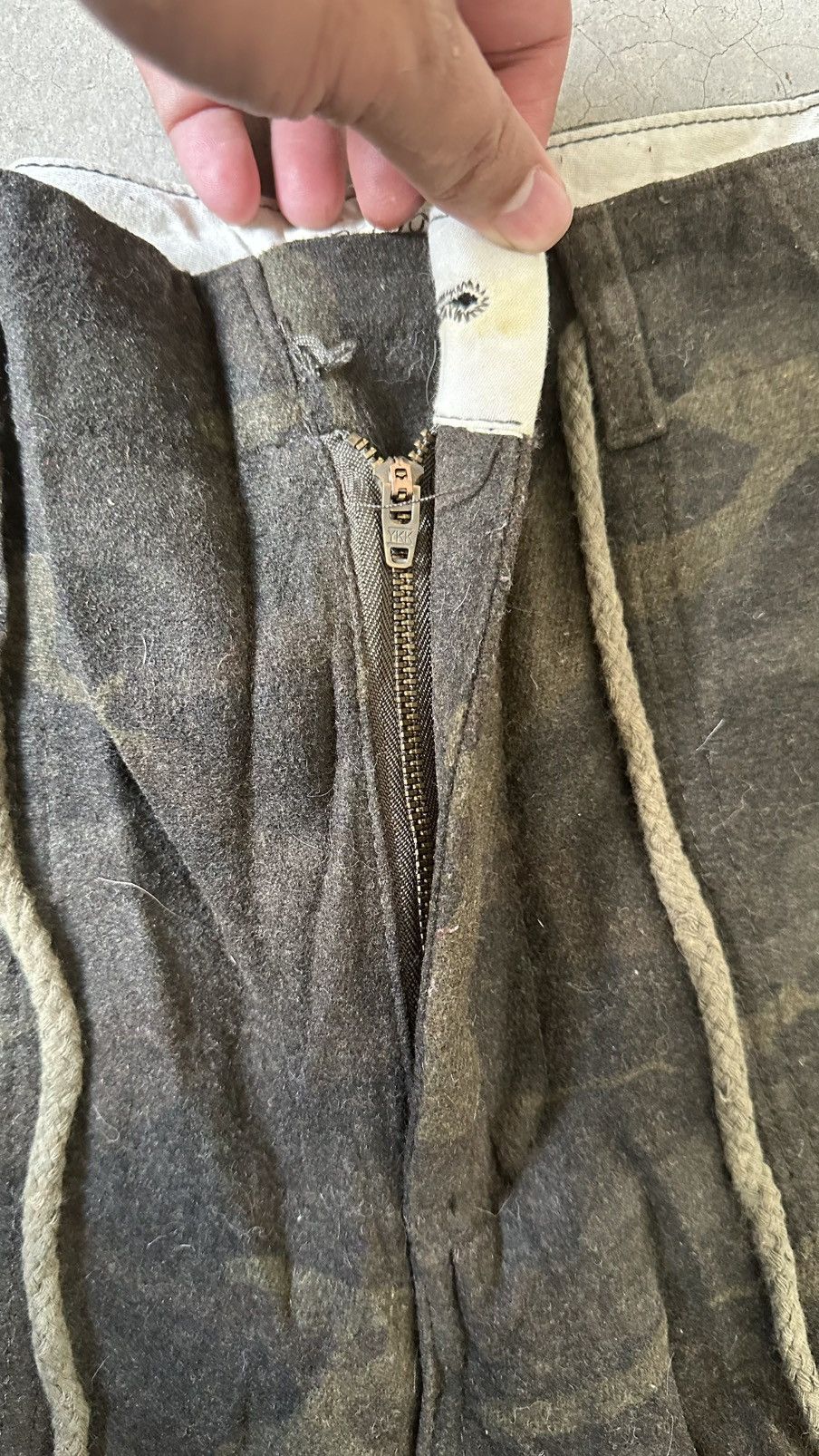 Japanese Brand VINTAGE GLOBAL WORK ARMY WOOL CARGO PANT Size US 36 / EU 52 - 6 Thumbnail