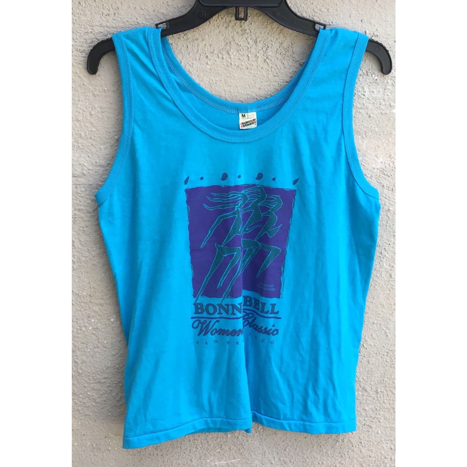 Vintage VINTAGE Screen Stars San Francisco Tank Top Women’s M Bonnie Bell 1991 Turquoise Blue Sleeveless 50/50 Cotton Polyester Tank Top Mens? No, Women. Size M / US 6-8 / IT 42-44 - 7 Thumbnail