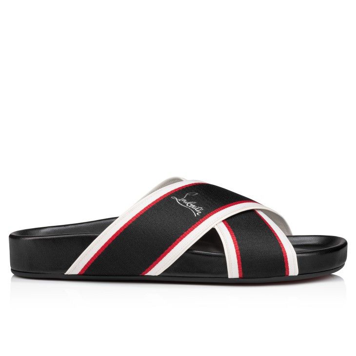 Christian Louboutin o1bcso1str1024 Hot Cross Flat in Black Size US 8 / EU 41 - 5 Thumbnail