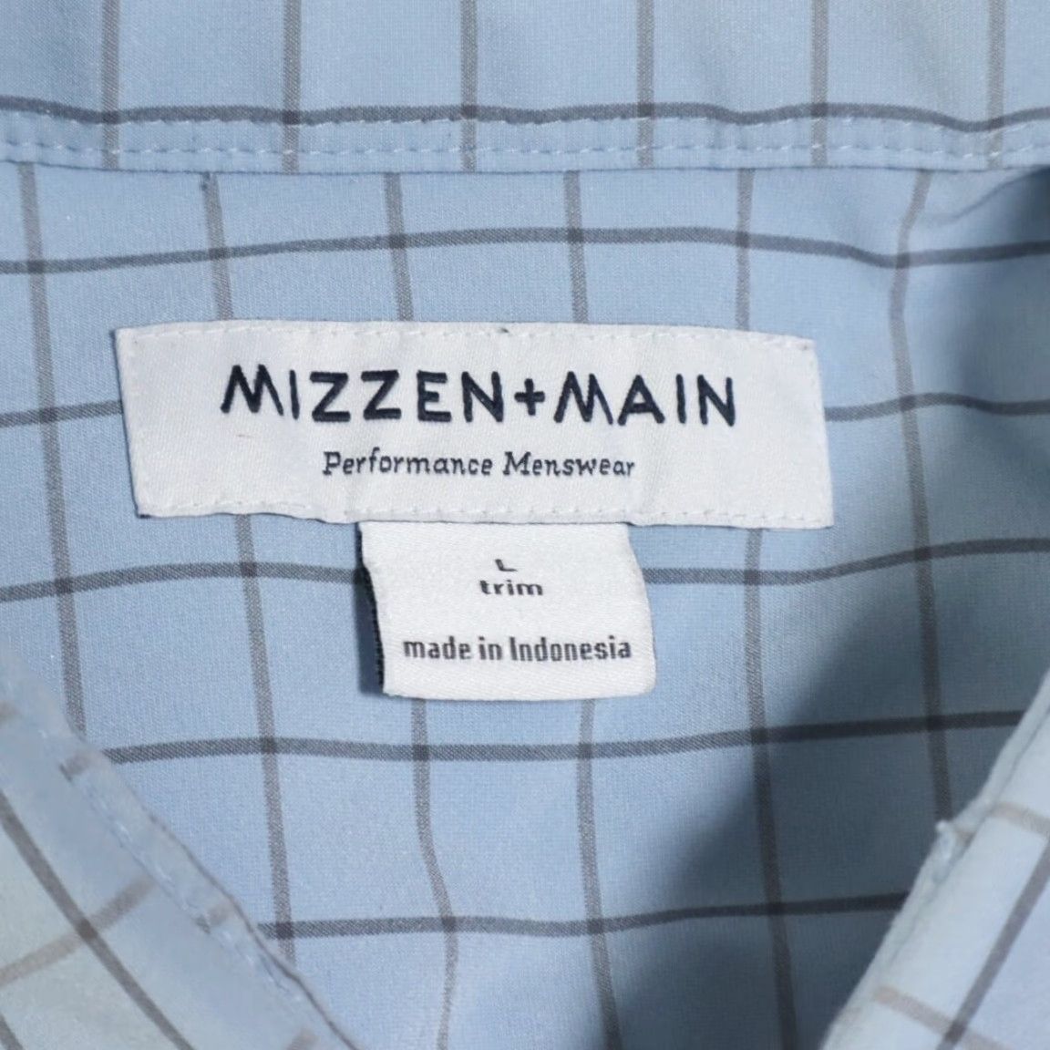 Mizzen+Main Mizzen + Main Performance Trim High Stretch Button Up Shirt Blue Men's L Shirt Size US L / EU 52-54 / 3 - 5 Thumbnail