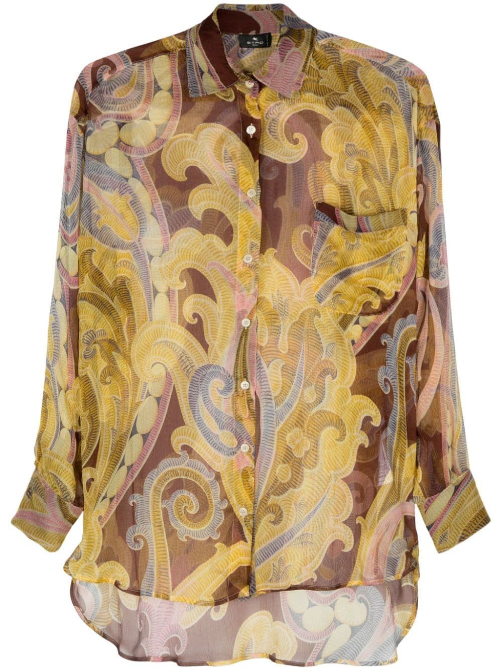 Etro PRINTED SILK SHIRT Size S / US 4 / IT 40 - 1 Thumbnail