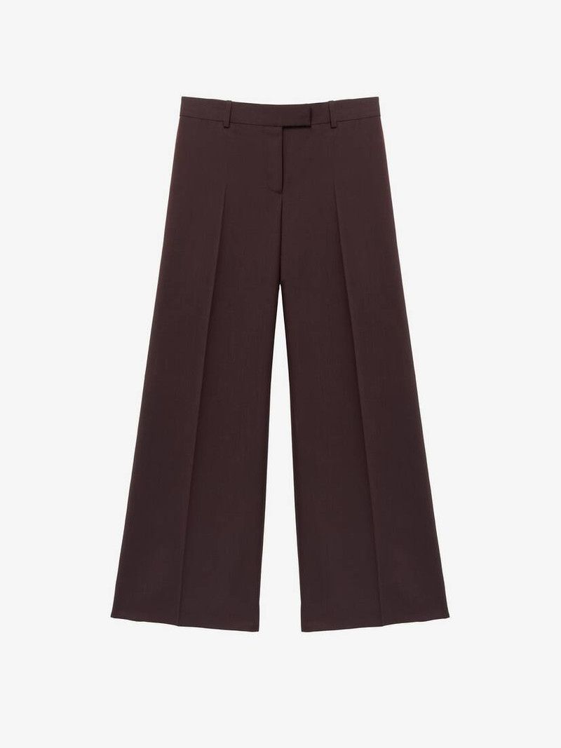 Alexander McQueen o1srvl11e0226 Side Stripe Trousers In Burgundy Size 27" / US 4 / IT 40 - 1 Thumbnail