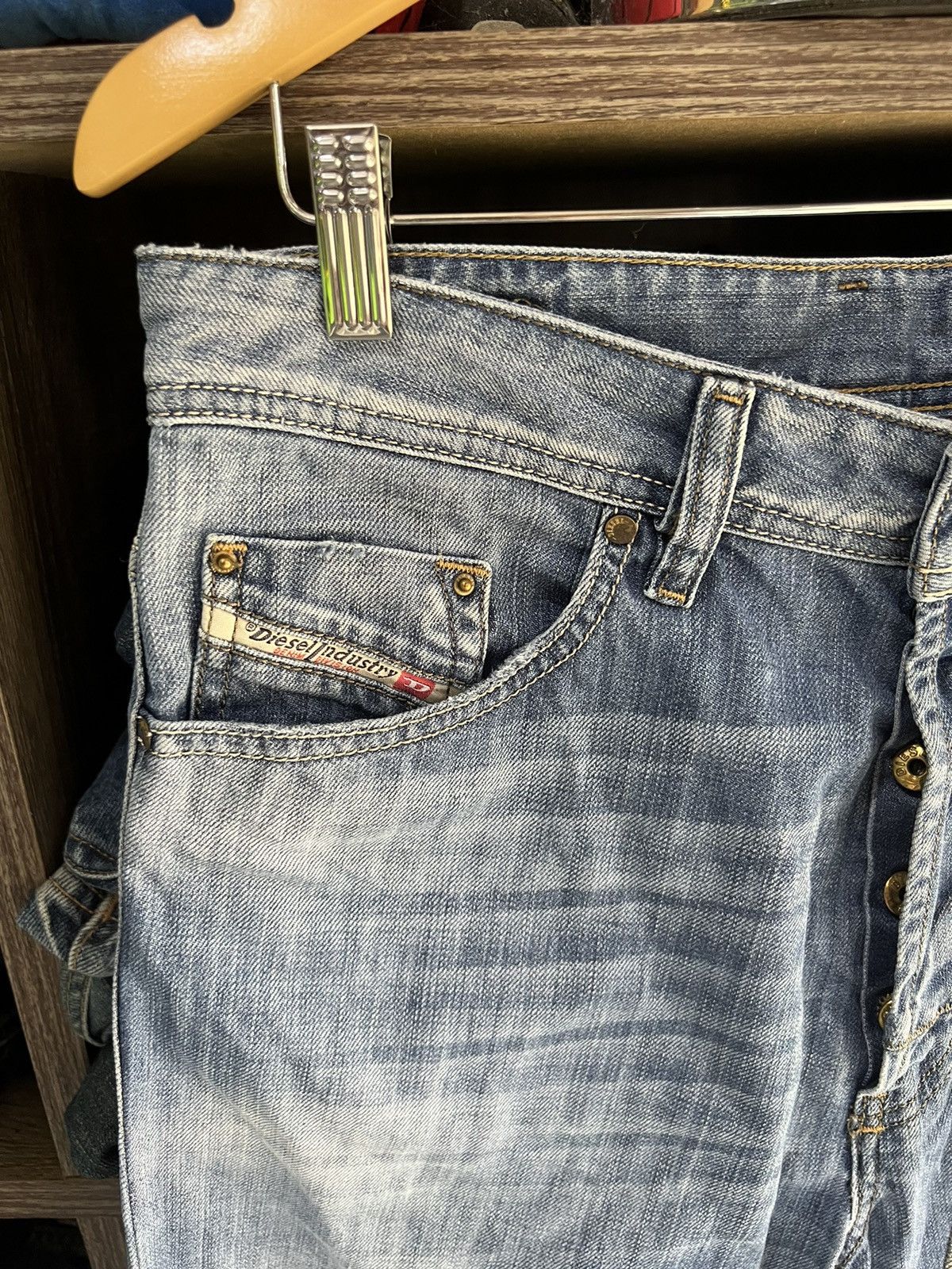 Diesel 🔥Vintage Diesel Industry Cropped Distressed Denim Size US 33 - 4 Thumbnail