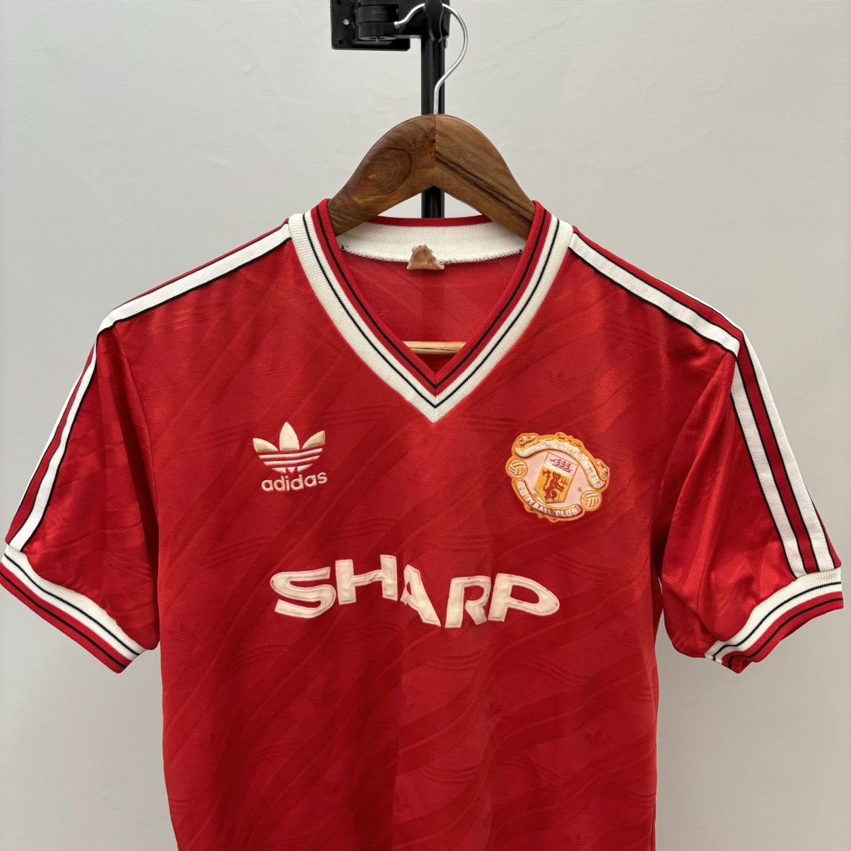 Adidas × Vintage Vintage 80’s Manchester United Jersey Football Club Soccer Size US S / EU 44-46 / 1 - 2 Thumbnail