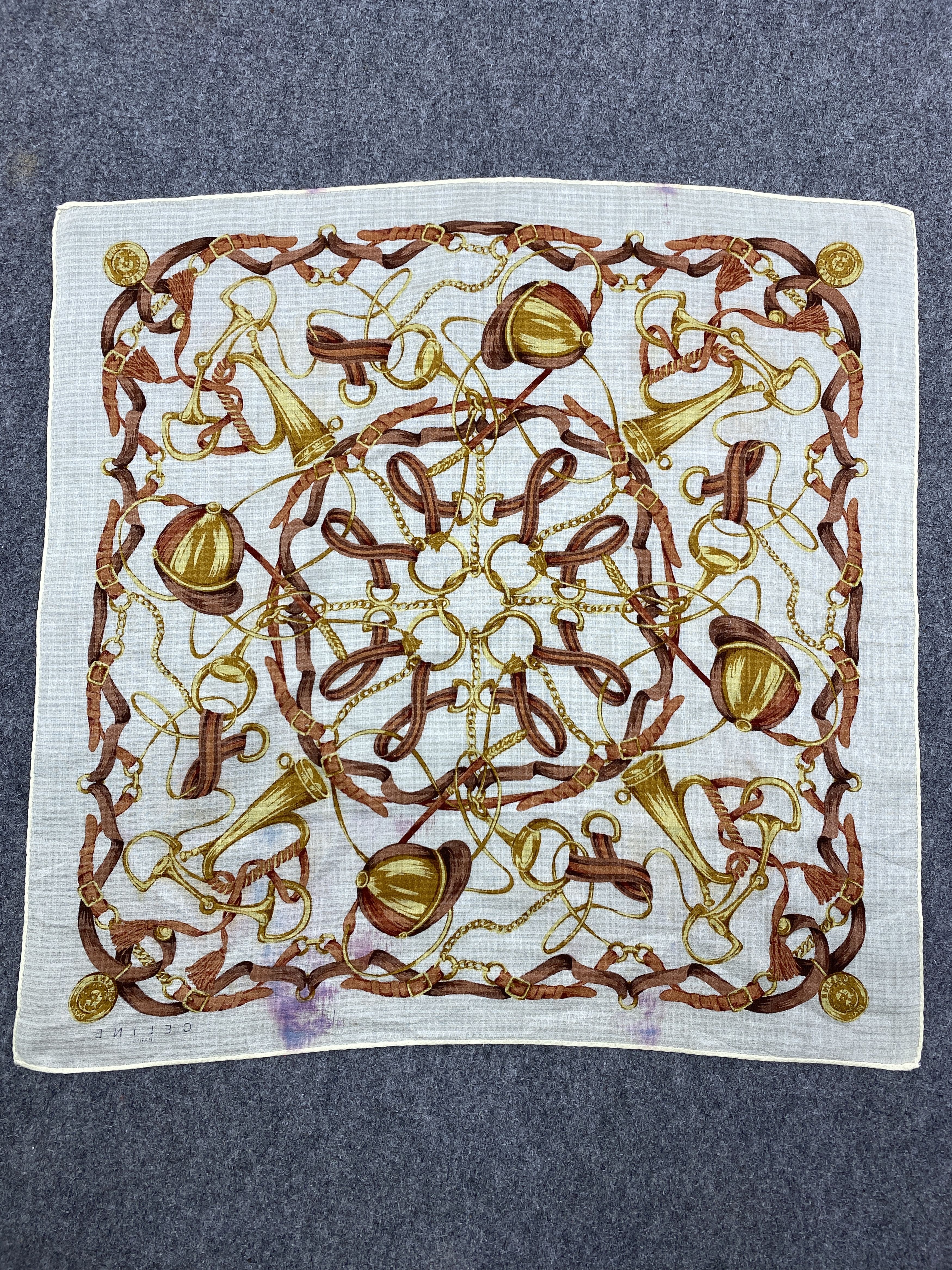Celine Vintage Celine Handkerchief / Neckerchief HKC1017 Size ONE SIZE - 5 Thumbnail
