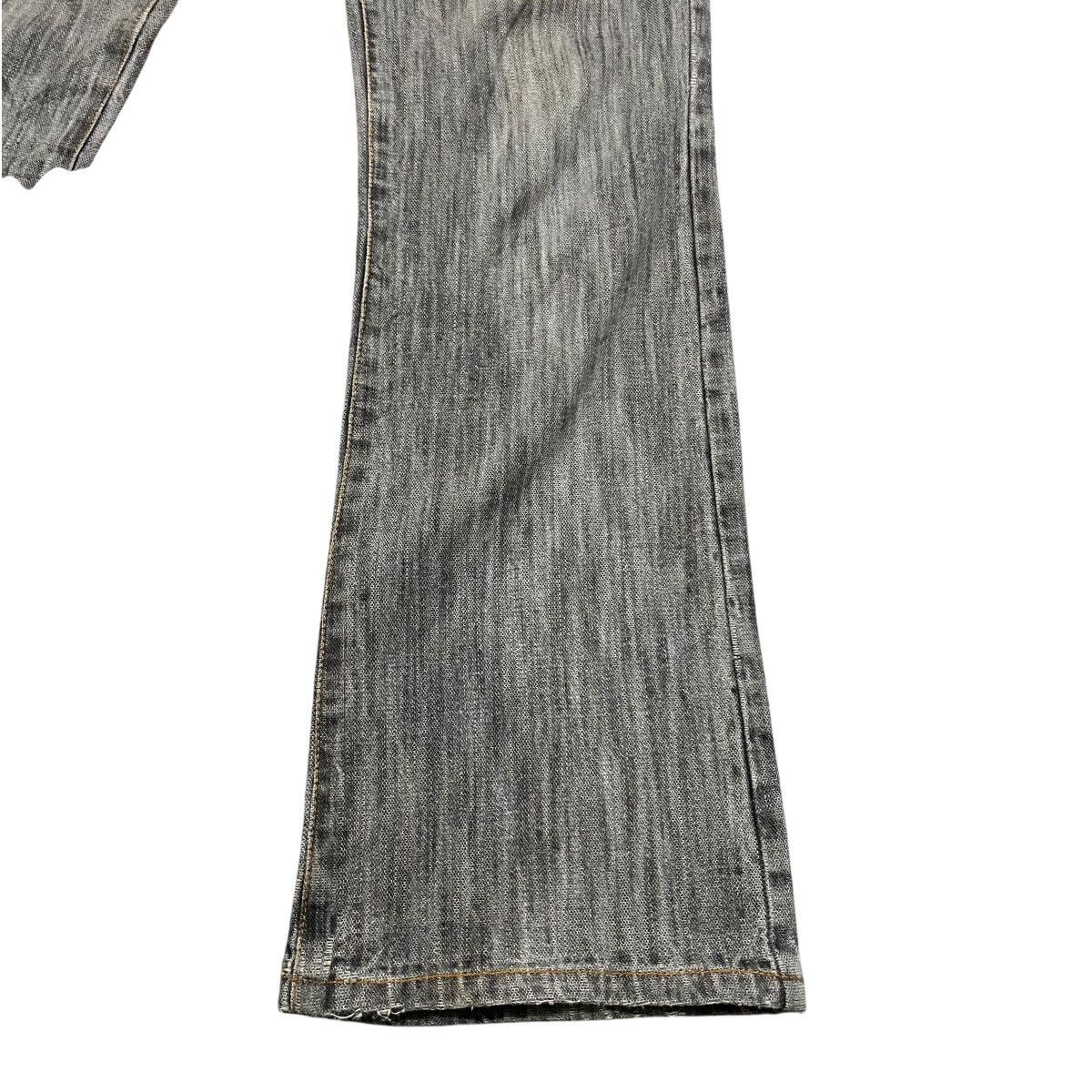 Japanese Brand GUMU INTERNATIONAL Studded Distressed Denim Flare Jeans Size US 31 - 9 Thumbnail