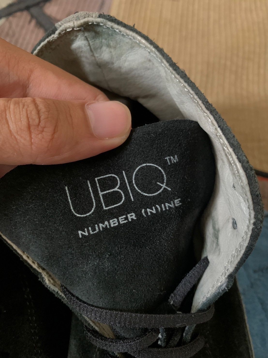 Number (N)ine Rare🔥 AW2013 Number(N)ine x UBIQ High-Top Suede Sneakers Size US 10 / EU 43 - 4 Thumbnail