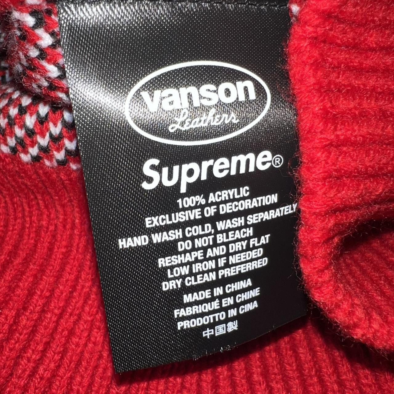 Supreme Supreme Vanson Leathers Spiderman Sweater Red Size Small Size US S / EU 44-46 / 1 - 6 Thumbnail