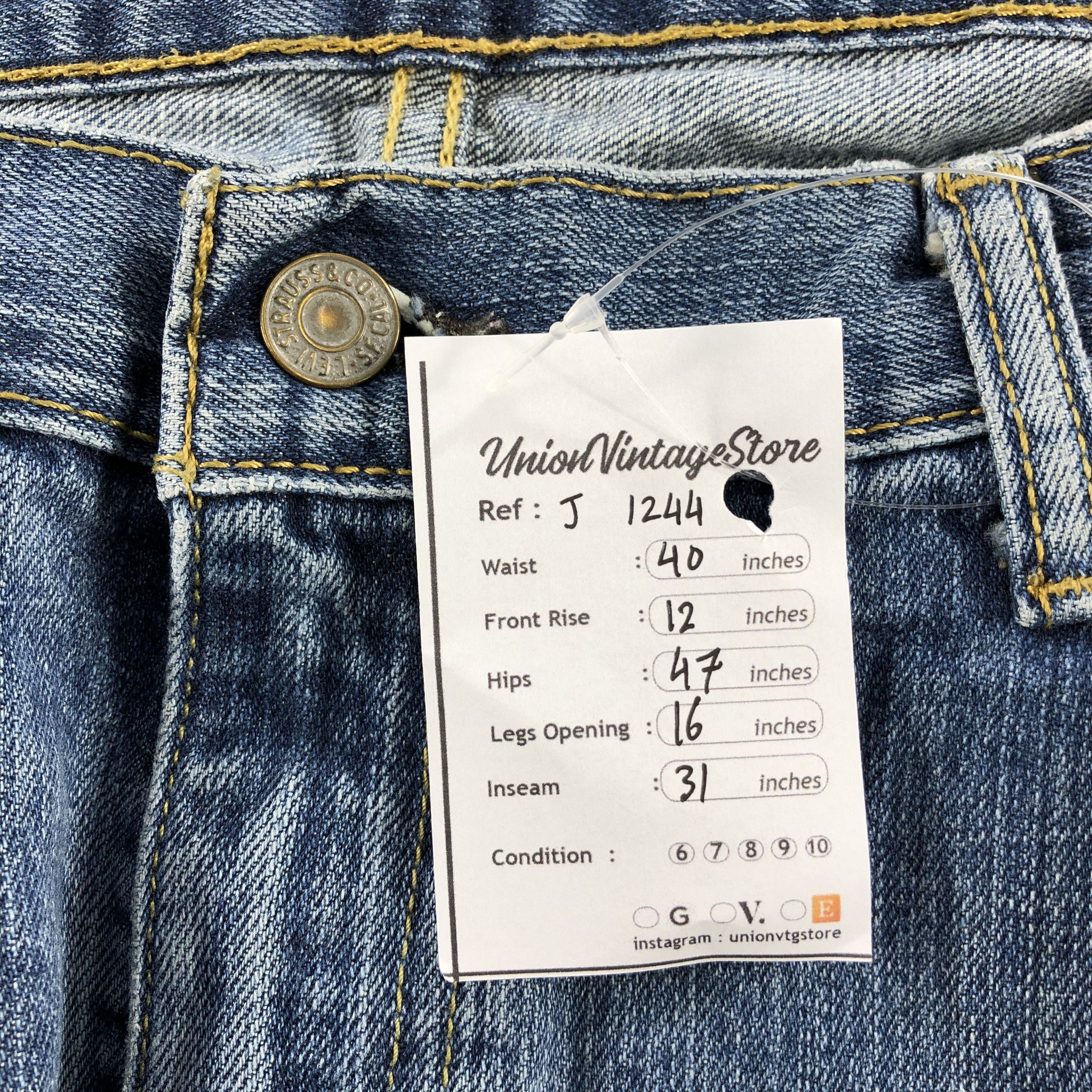 Levi's Mid Blue Vintage Levis 505 Jeans-J1244 Size US 41 - 13 Thumbnail