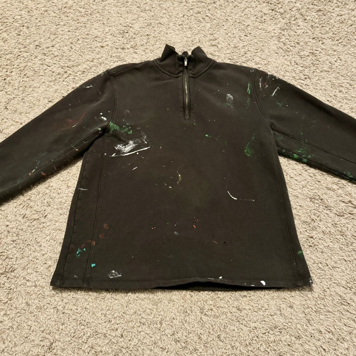 Calvin Klein × Vintage VINTAGE CALVIN KLEIN BLACK FADE PAINT SPLATTER QUARTER ZIP Size US M / EU 48-50 / 2 - 5 Thumbnail