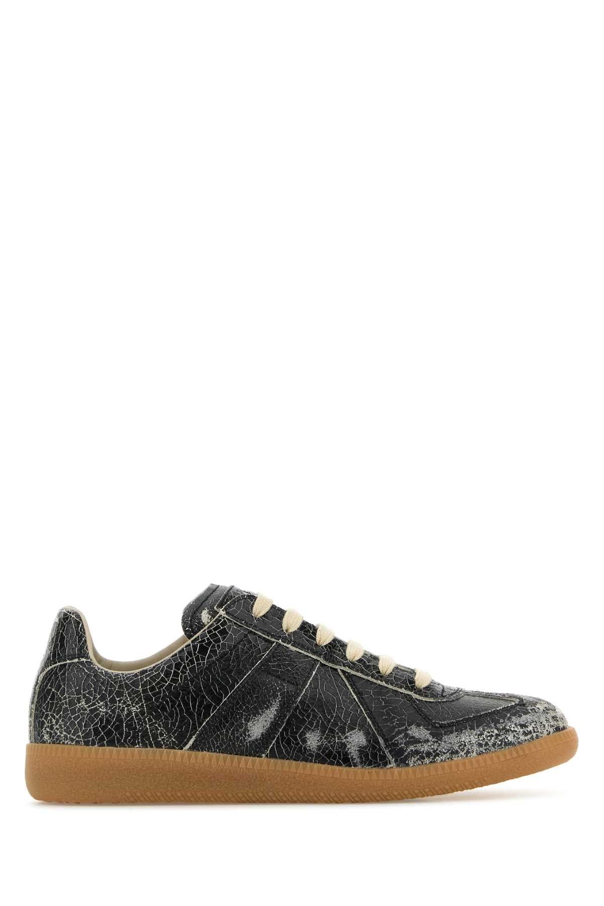 Maison Margiela Black Leather Sneakers Size US 6 / IT 36 - 1 Thumbnail