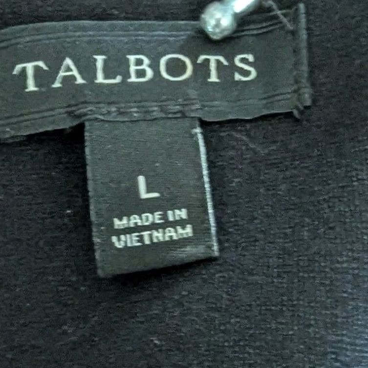 Talbots Talbots Peplum Top Black Gold Horsebit Detail Ponte Knit Classic Office Chic Lg Size L / US 10 / IT 46 - 7 Thumbnail