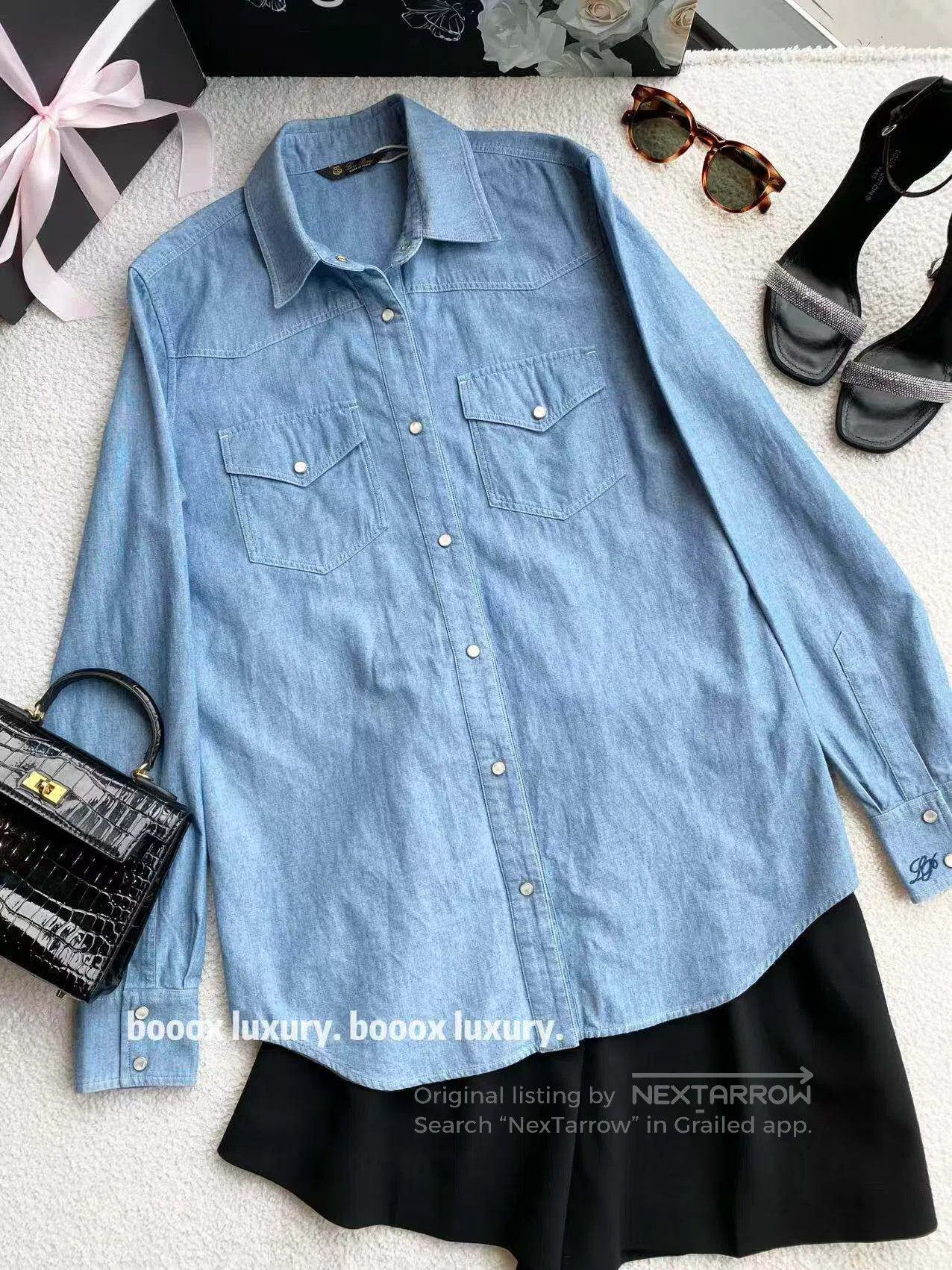 Loro Piana Loro Piana Denim shirt coat| Size XS / US 0-2 / IT 36-38 - 1 Thumbnail