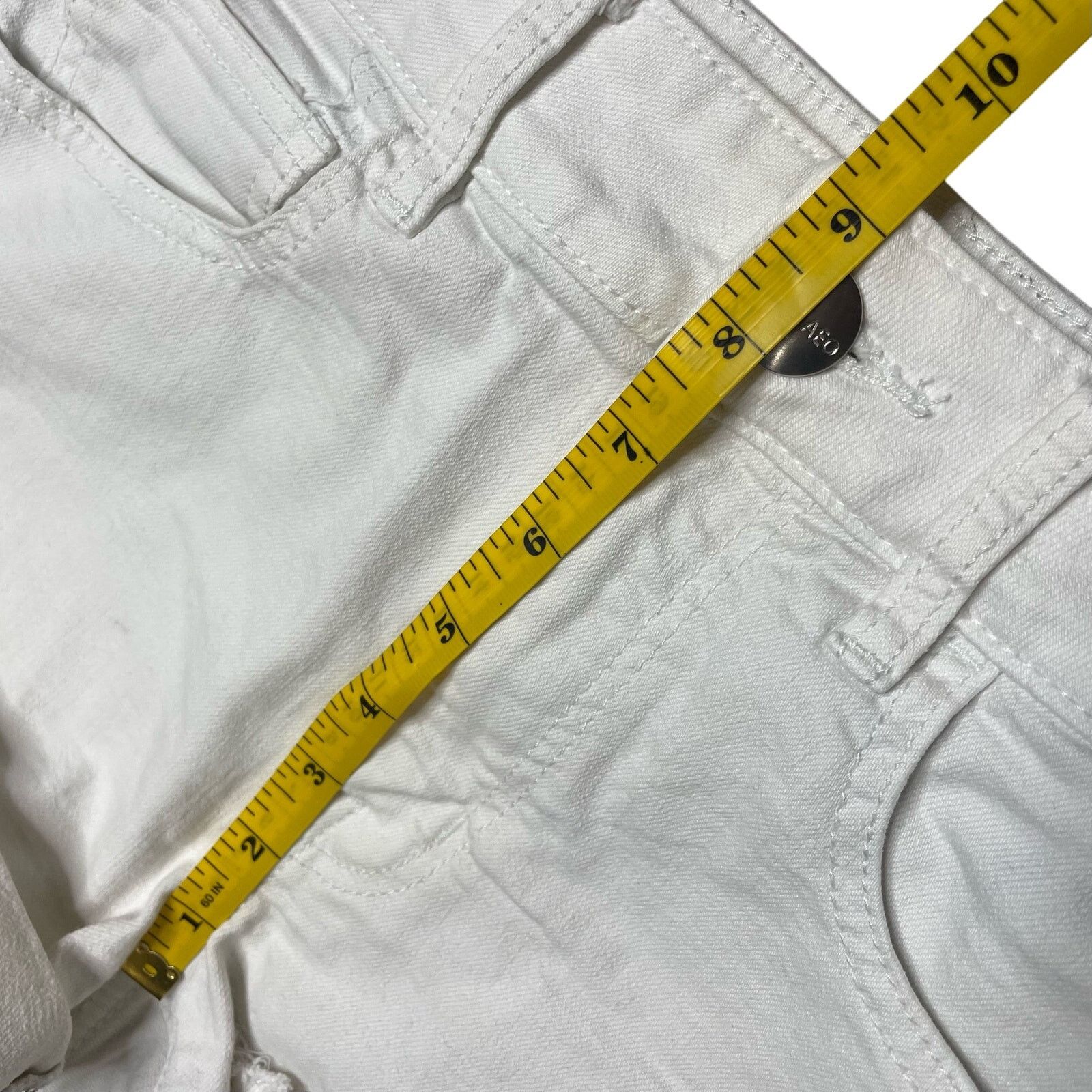 American Eagle Outfitters American Eagle White Denim Shorts Size 27" / US 4 / IT 40 - 9 Thumbnail