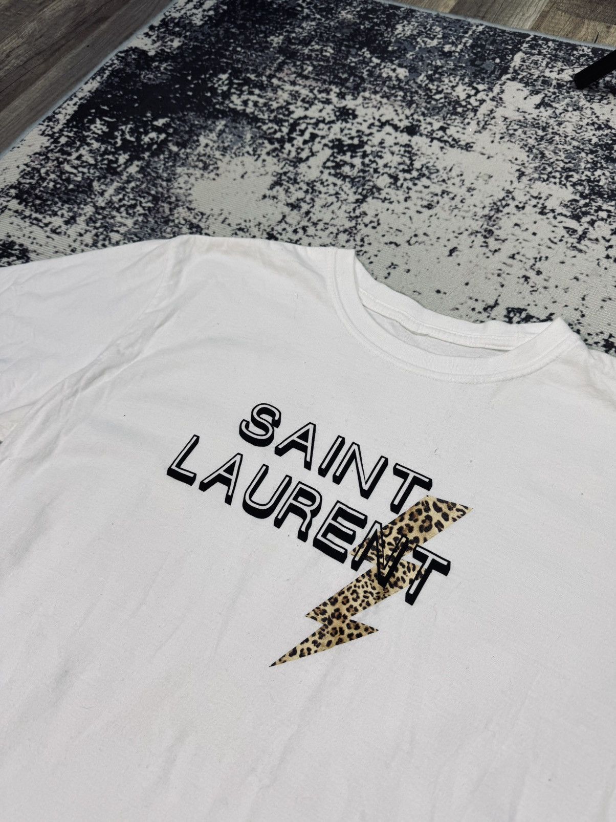 Vintage Vintage “saint laurent” print tshirt white M Size US M / EU 48-50 / 2 - 3 Thumbnail