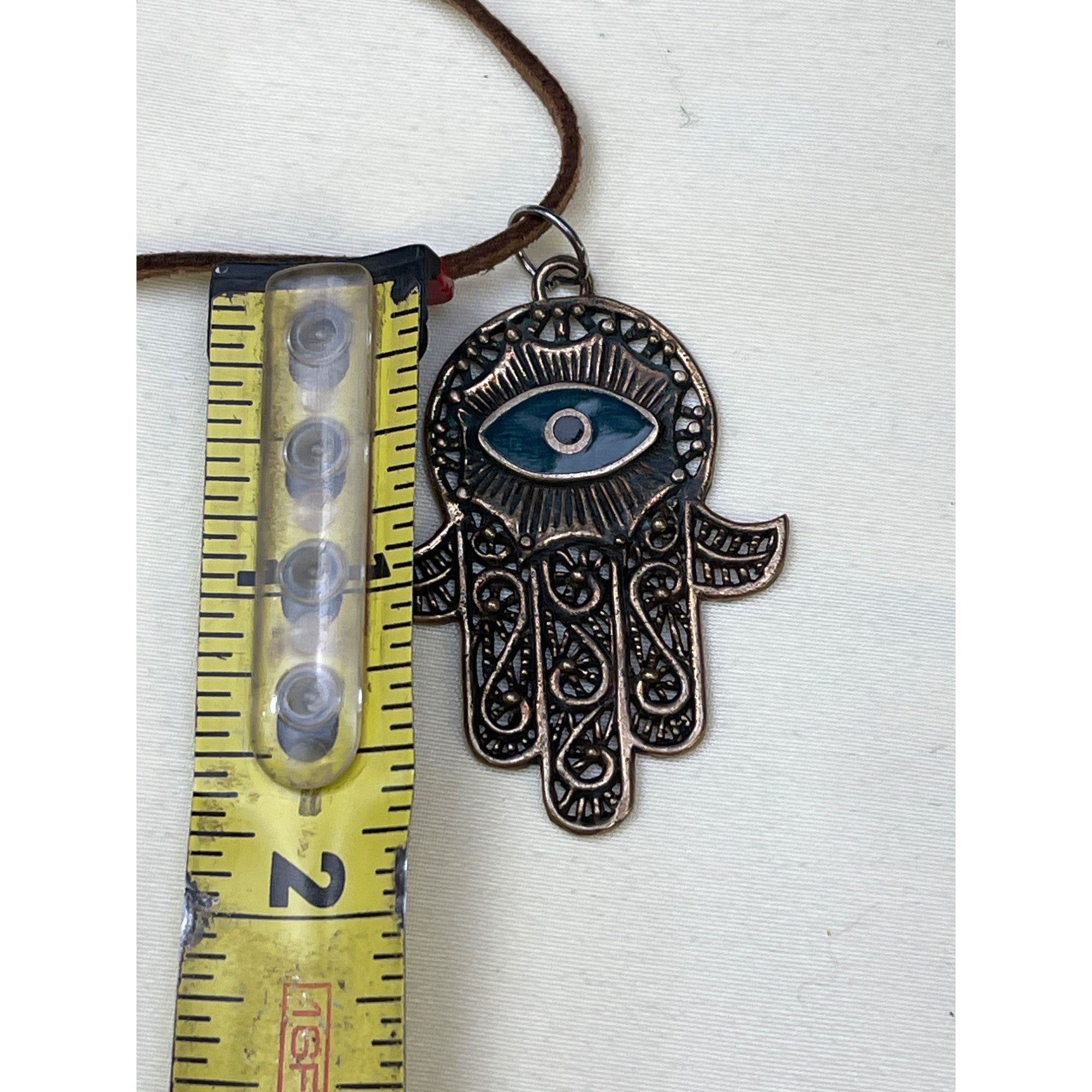 Other Unique Womens Brown Hamsa Hand Necklace SKU 6399 Size ONE SIZE - 4 Thumbnail