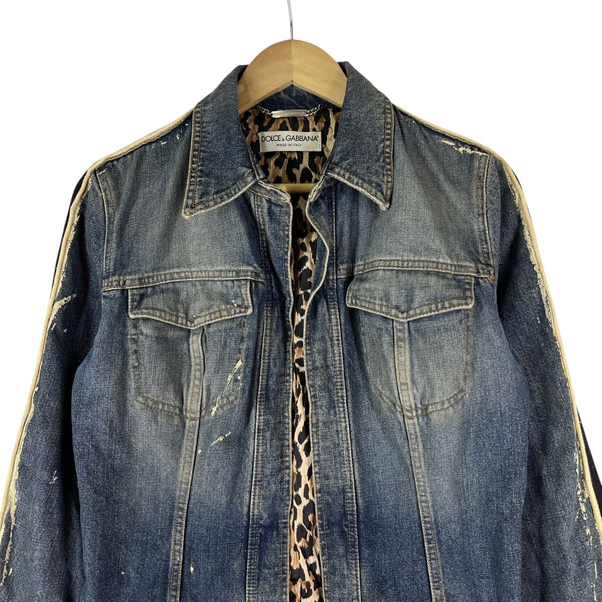 Dolce & Gabbana 🔥 Dolce & Gabbana Denim Line 21 Leopart Lining Jacket Size M / US 6-8 / IT 42-44 - 5 Thumbnail